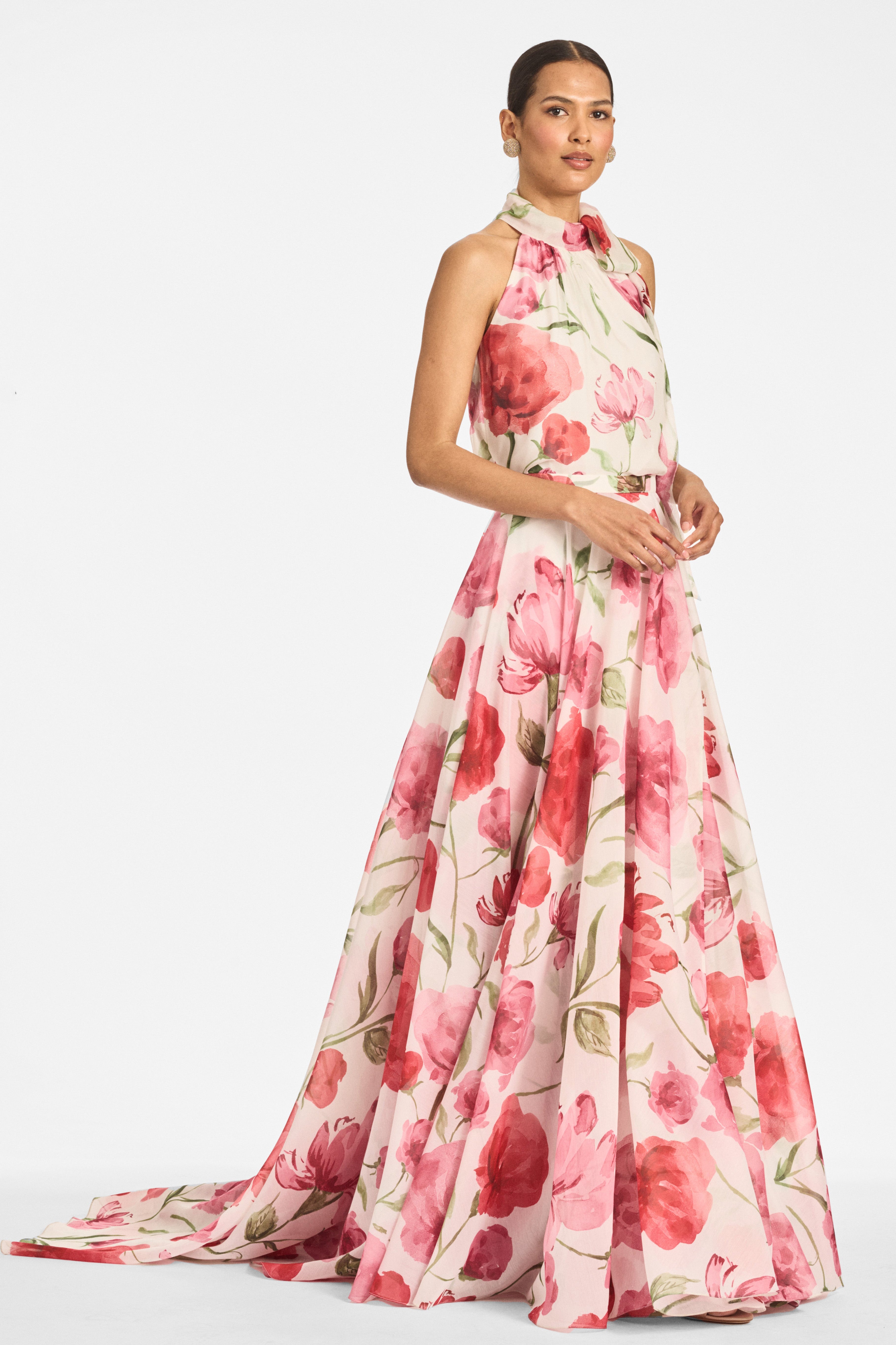 DEIRDRE TOP - GRANDE WATERCOLOR POPPIES