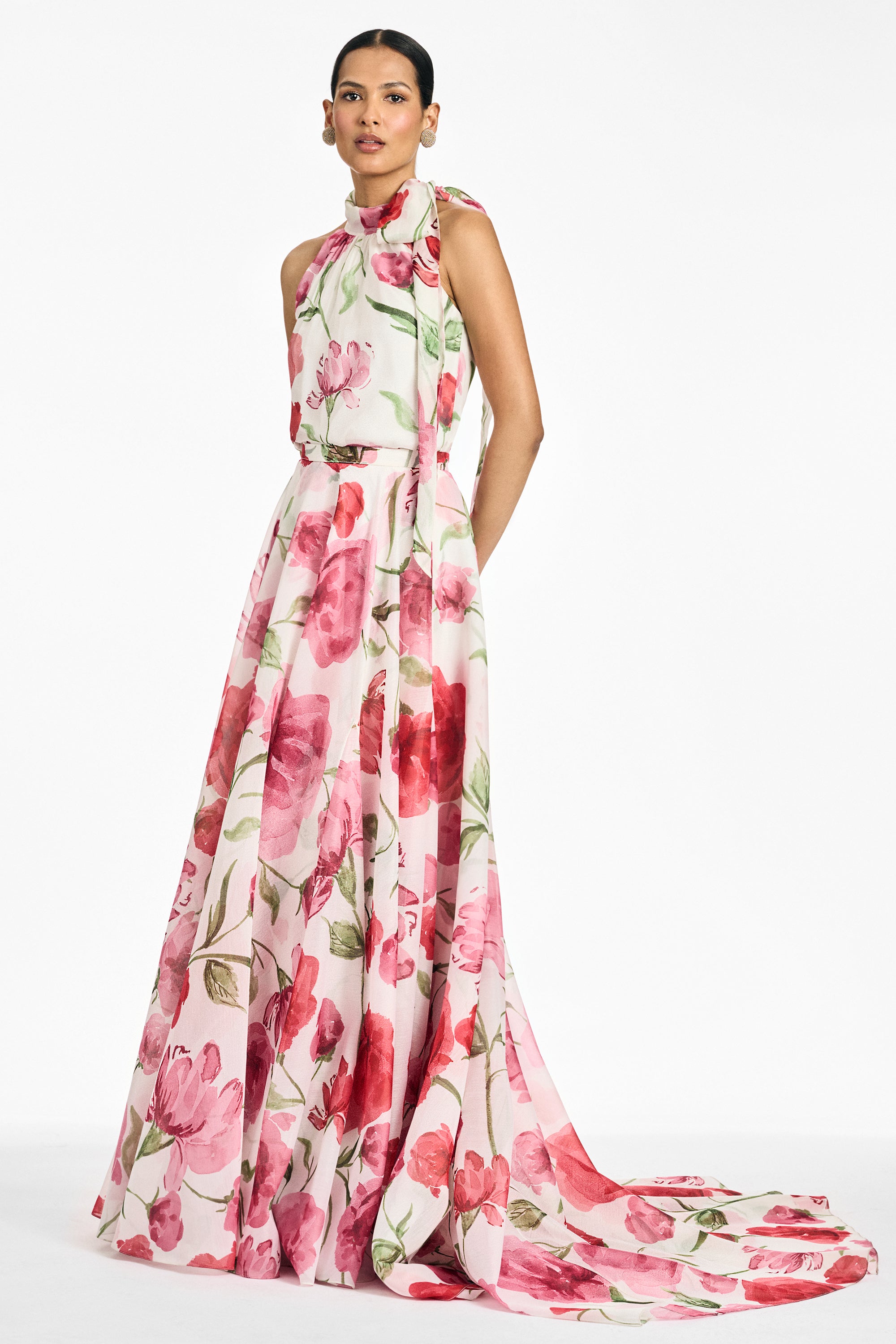 BELLAMY SKIRT - GRANDE WATERCOLOR POPPIES