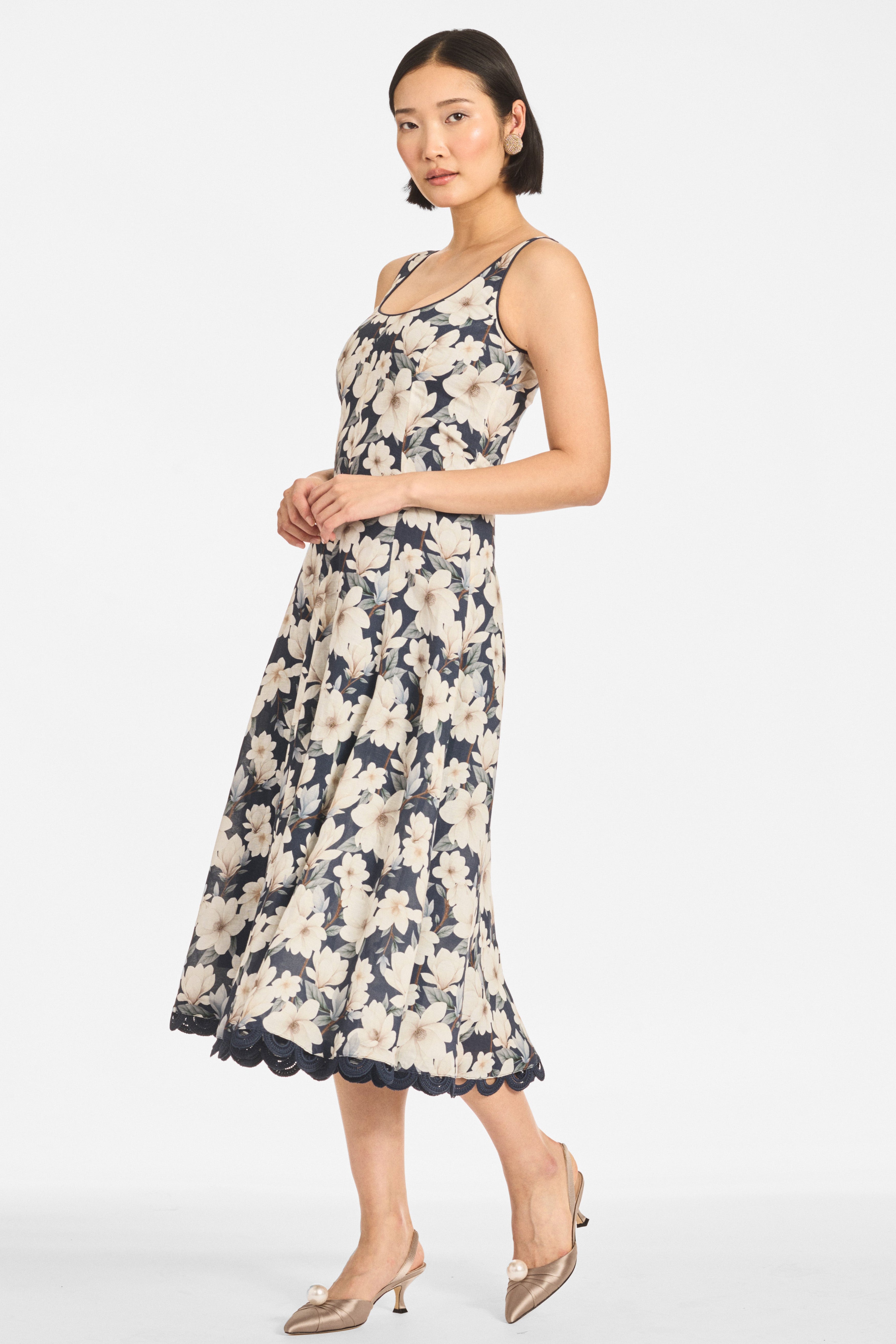 TERESA DRESS - MIDNIGHT MAGNOLIA