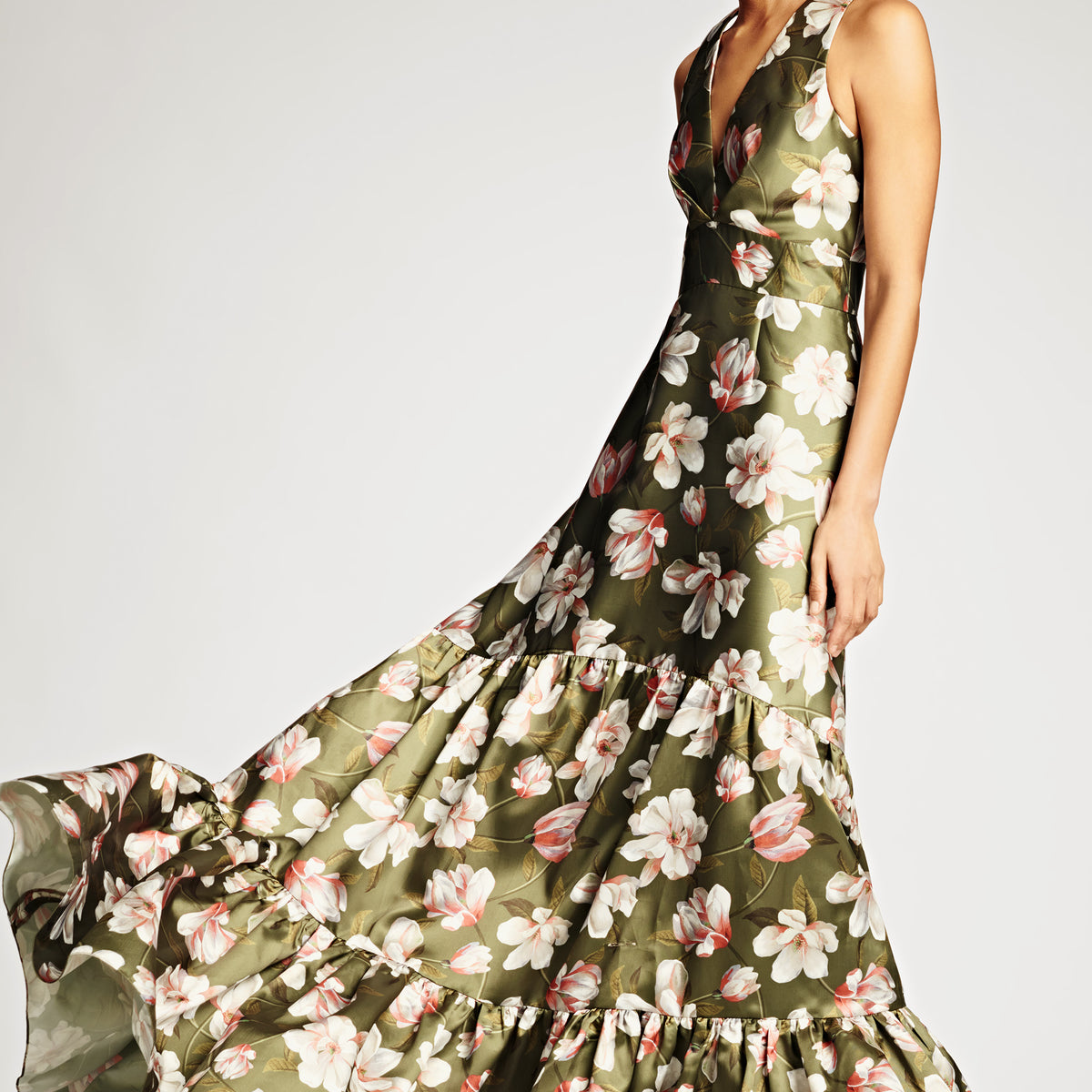 Rori Gown in Moss Magnolia Sachin Babi