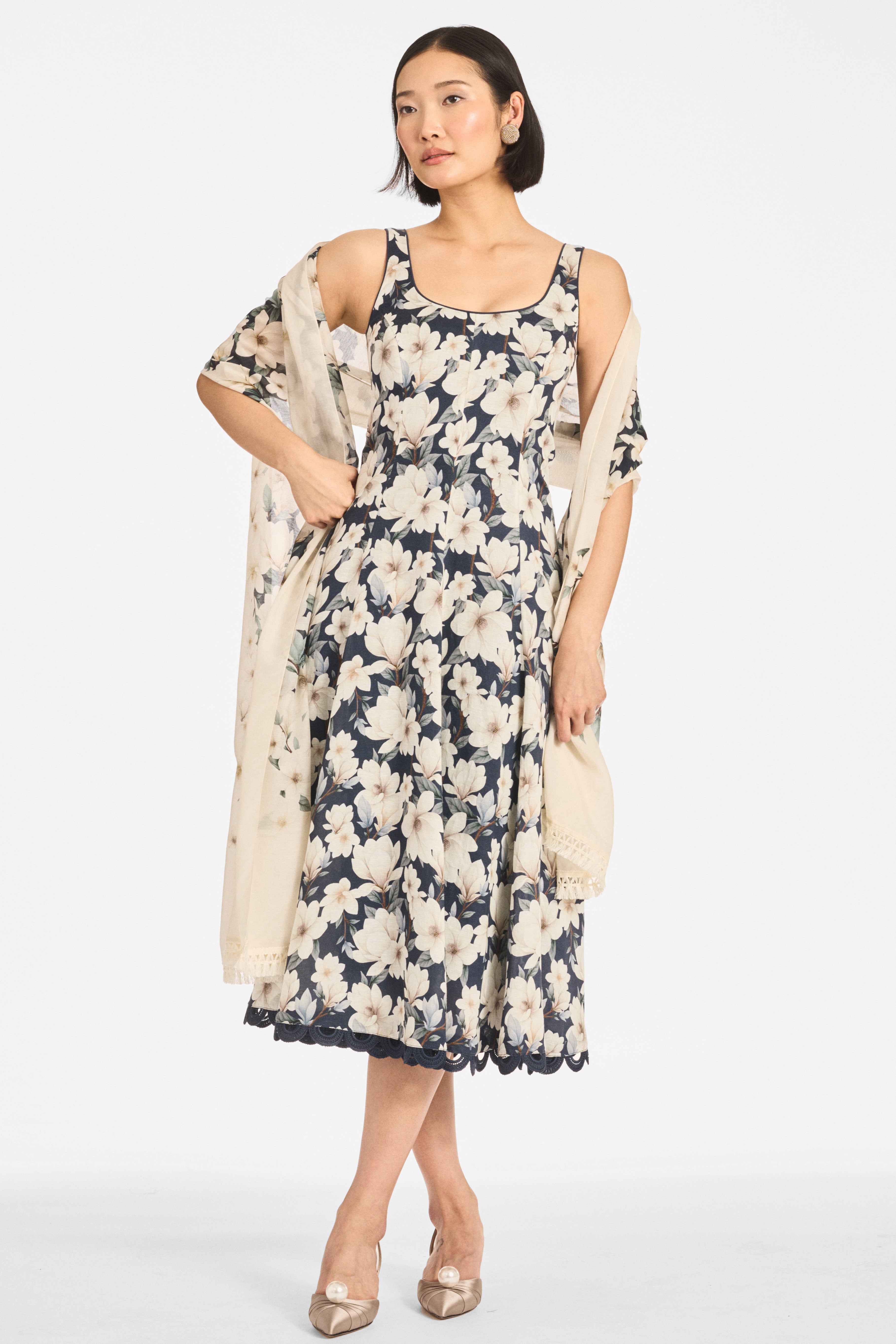 TERESA DRESS - MIDNIGHT MAGNOLIA