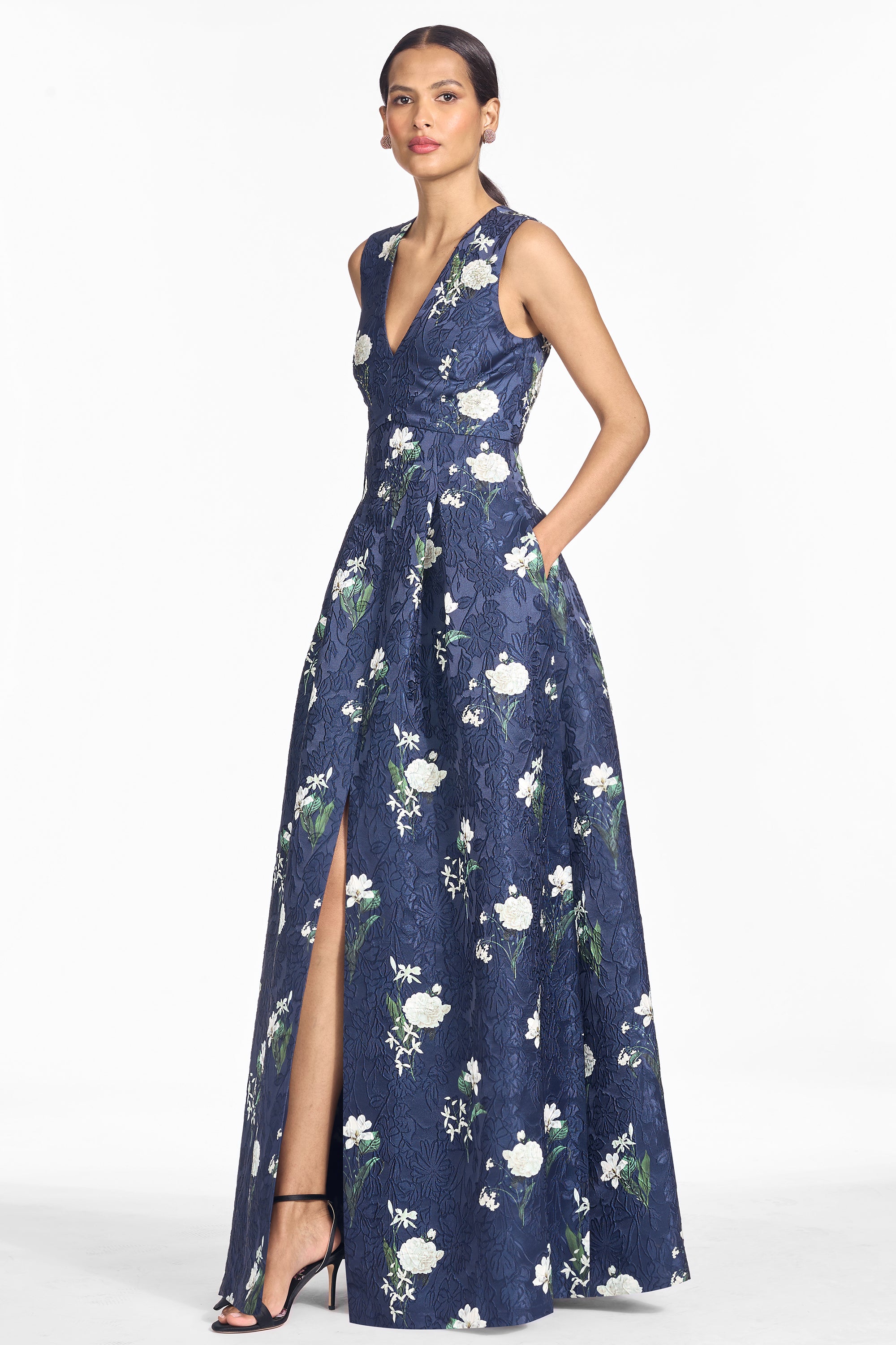 Embellished brooklynne gown   alabaster nocturne floral