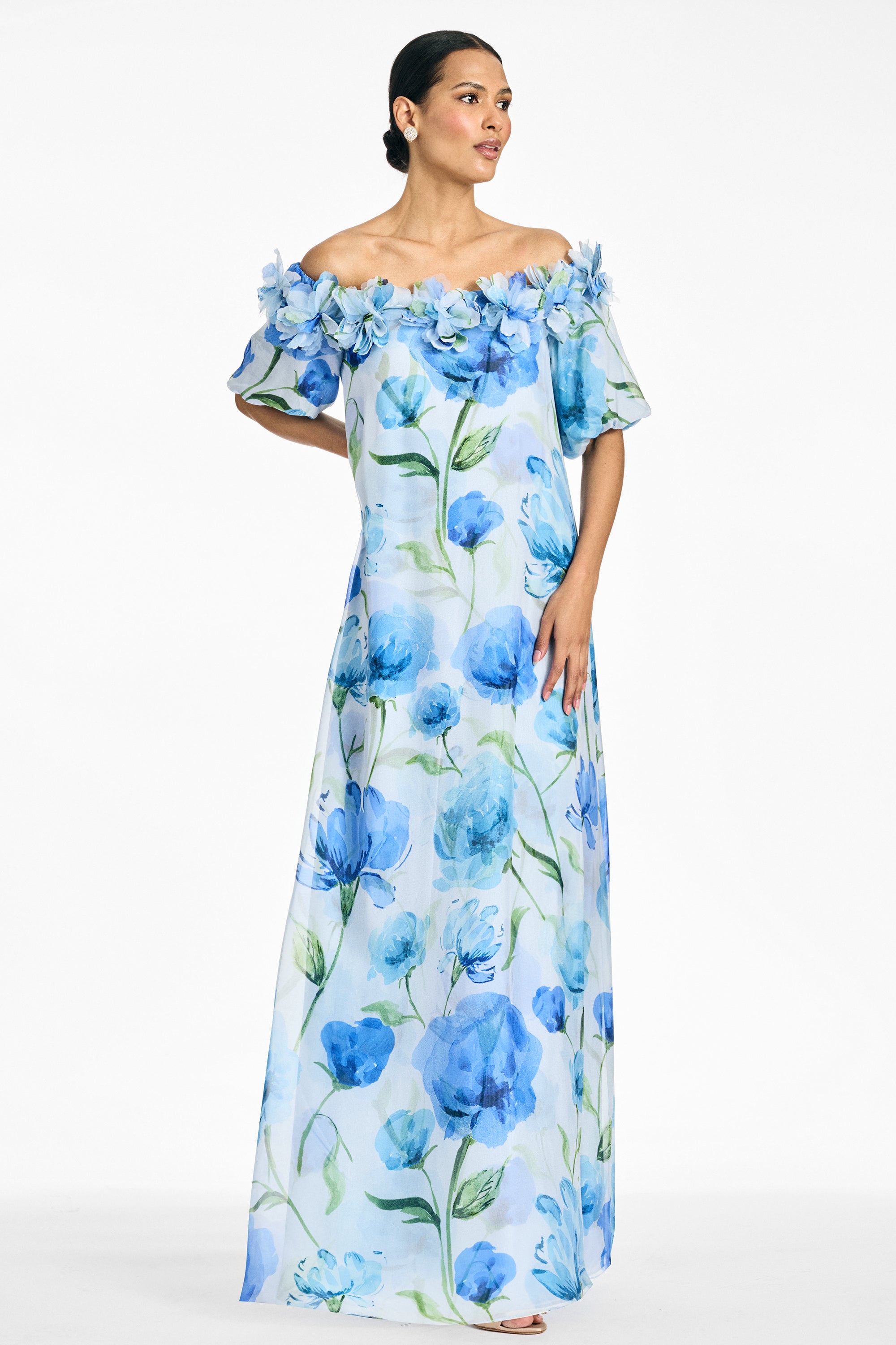VALENTINA GOWN - GRANDE SAPPHIRE POPPIES