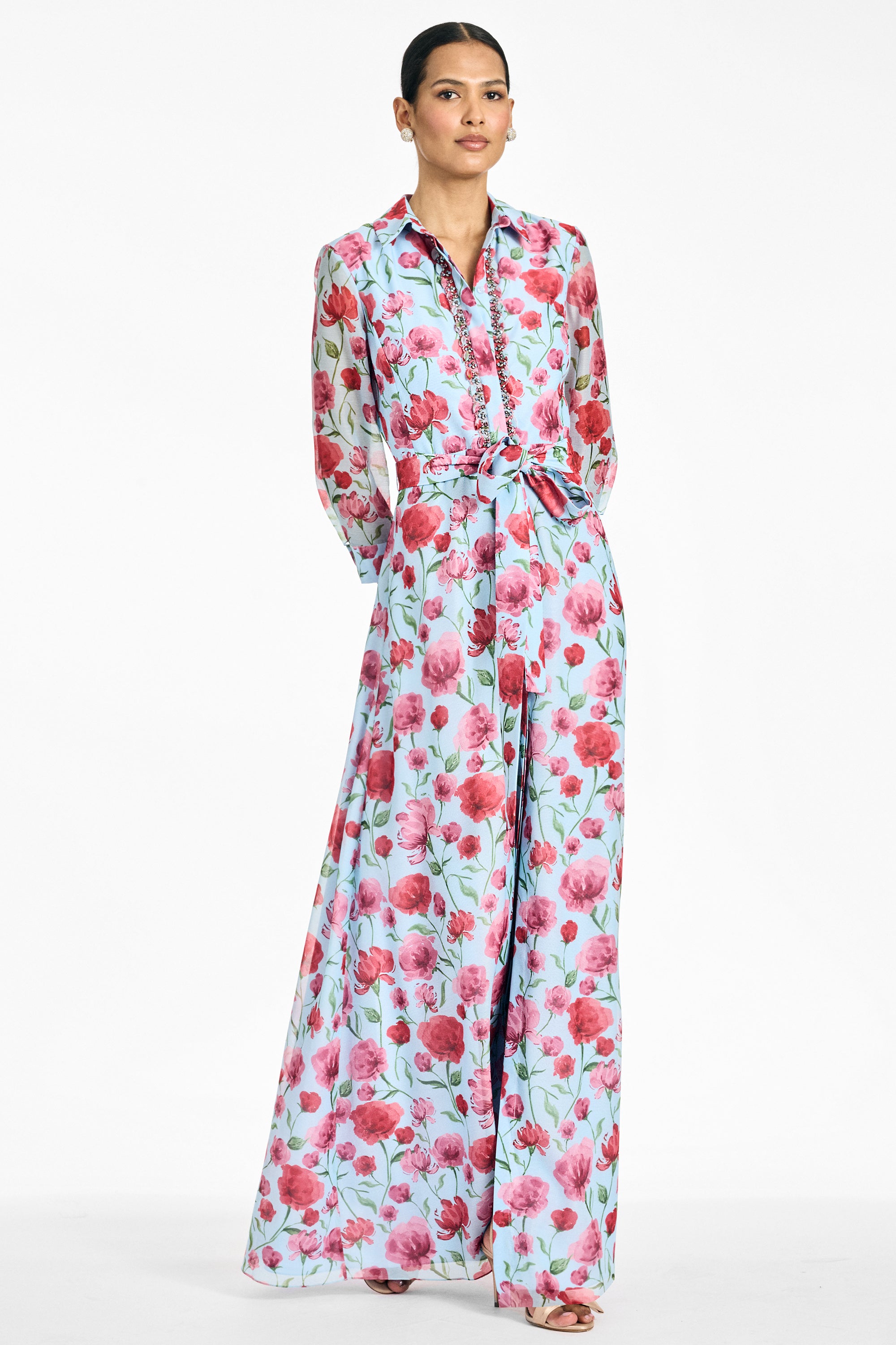 ADDISON GOWN - SKY POPPIES