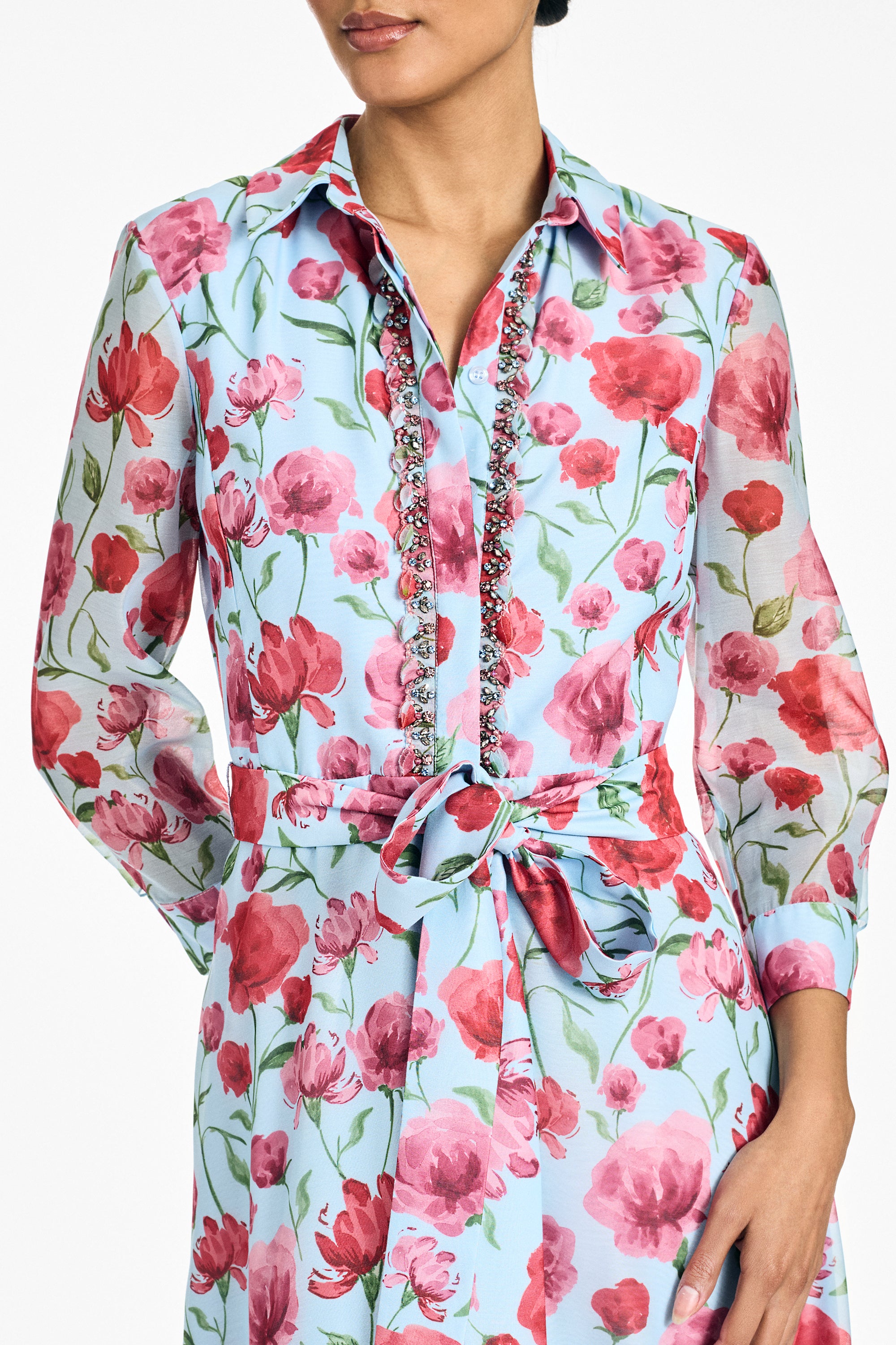 ADDISON GOWN - SKY POPPIES