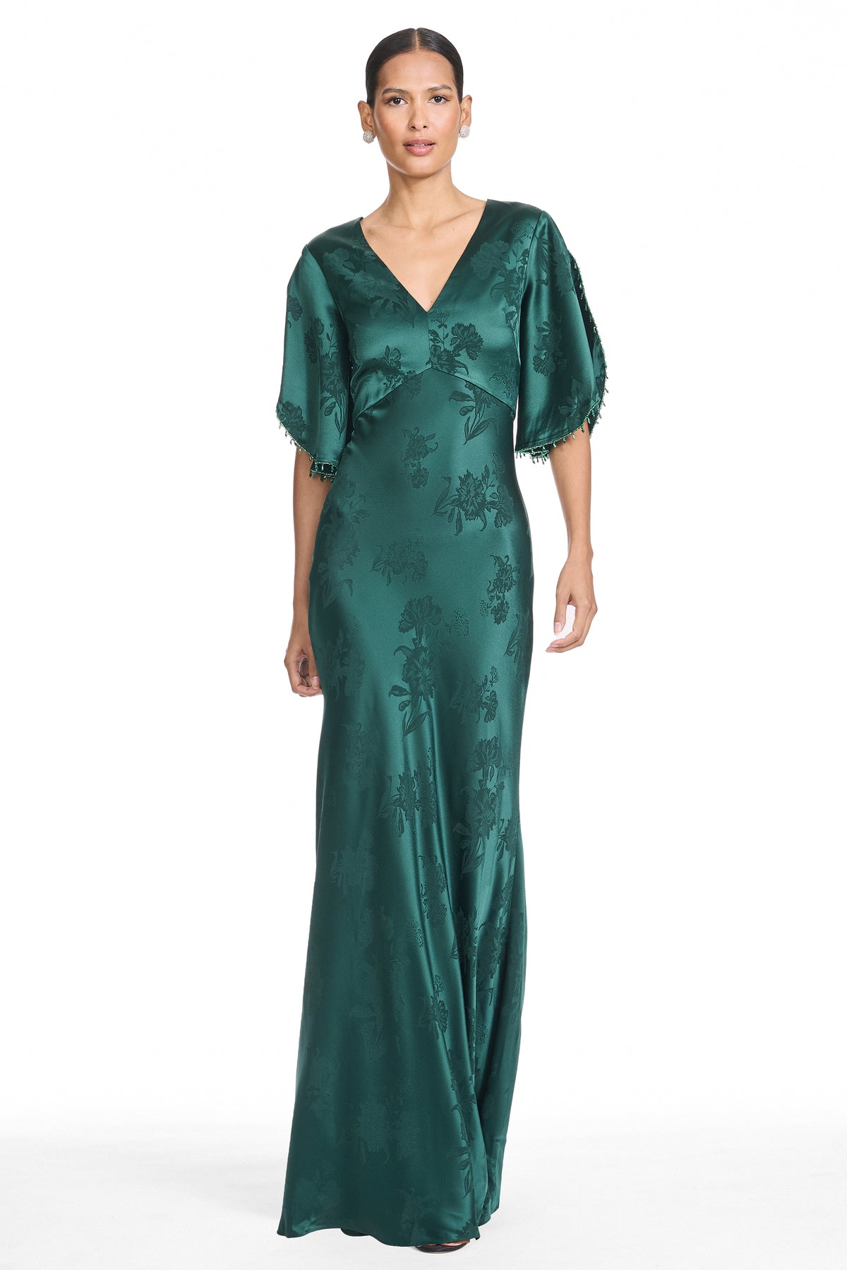EMBELLISHED MAREN GOWN - DARK FOREST