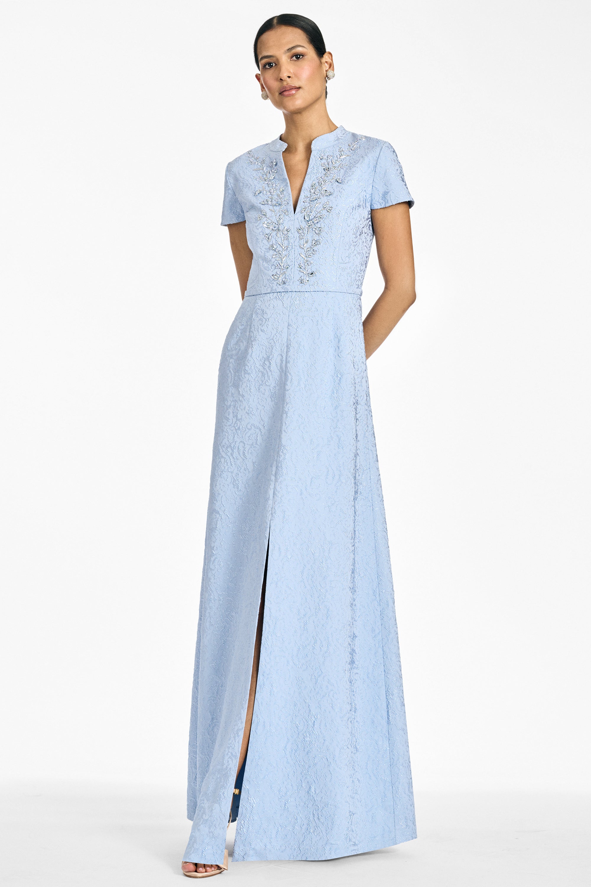 EMBELLISHED CHARLOTTE GOWN - ICE BLUE