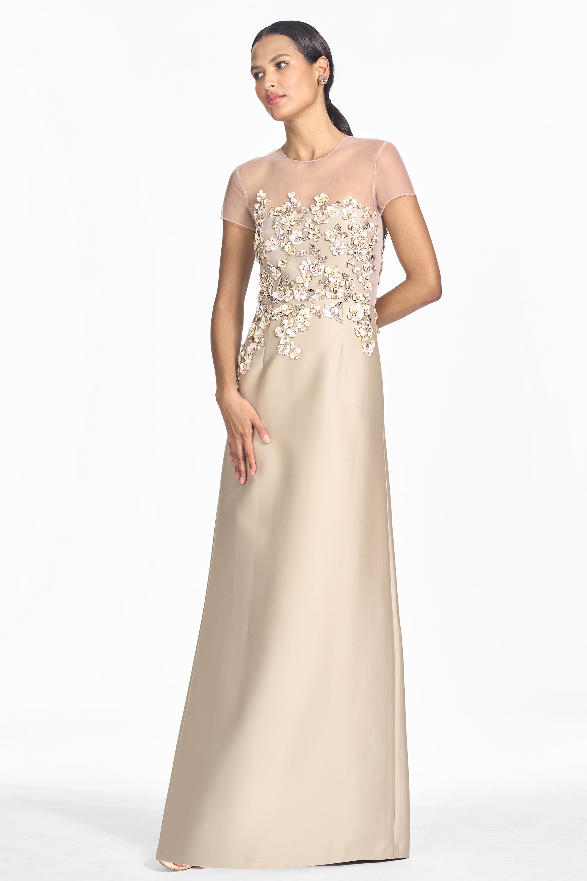 VICTORIA GOWN - GLACÈ PEWTER CHERRIES