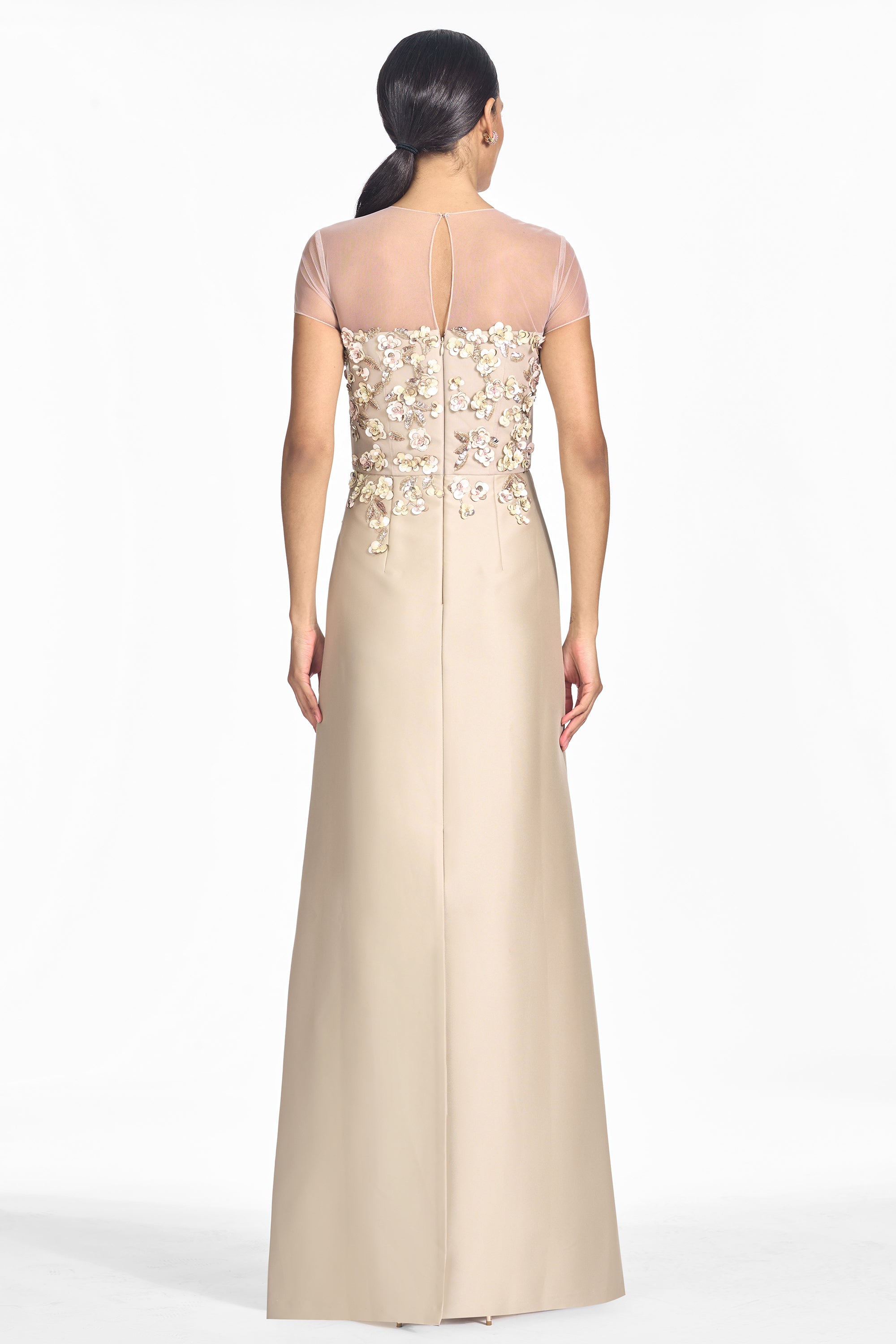 Victoria gown   glacè pewter cherries