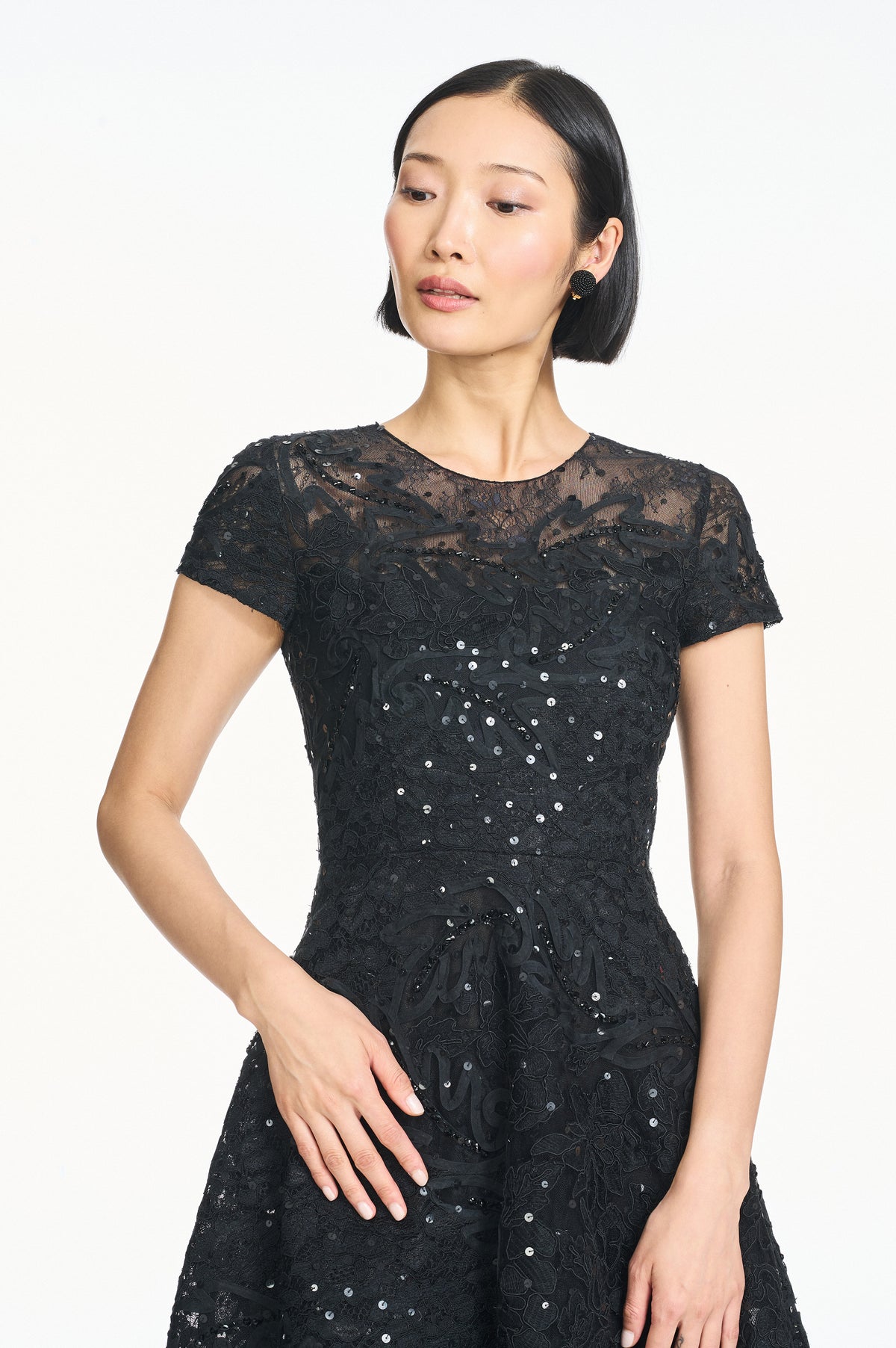 ELEKTRA BLACK A-LINE GOWN