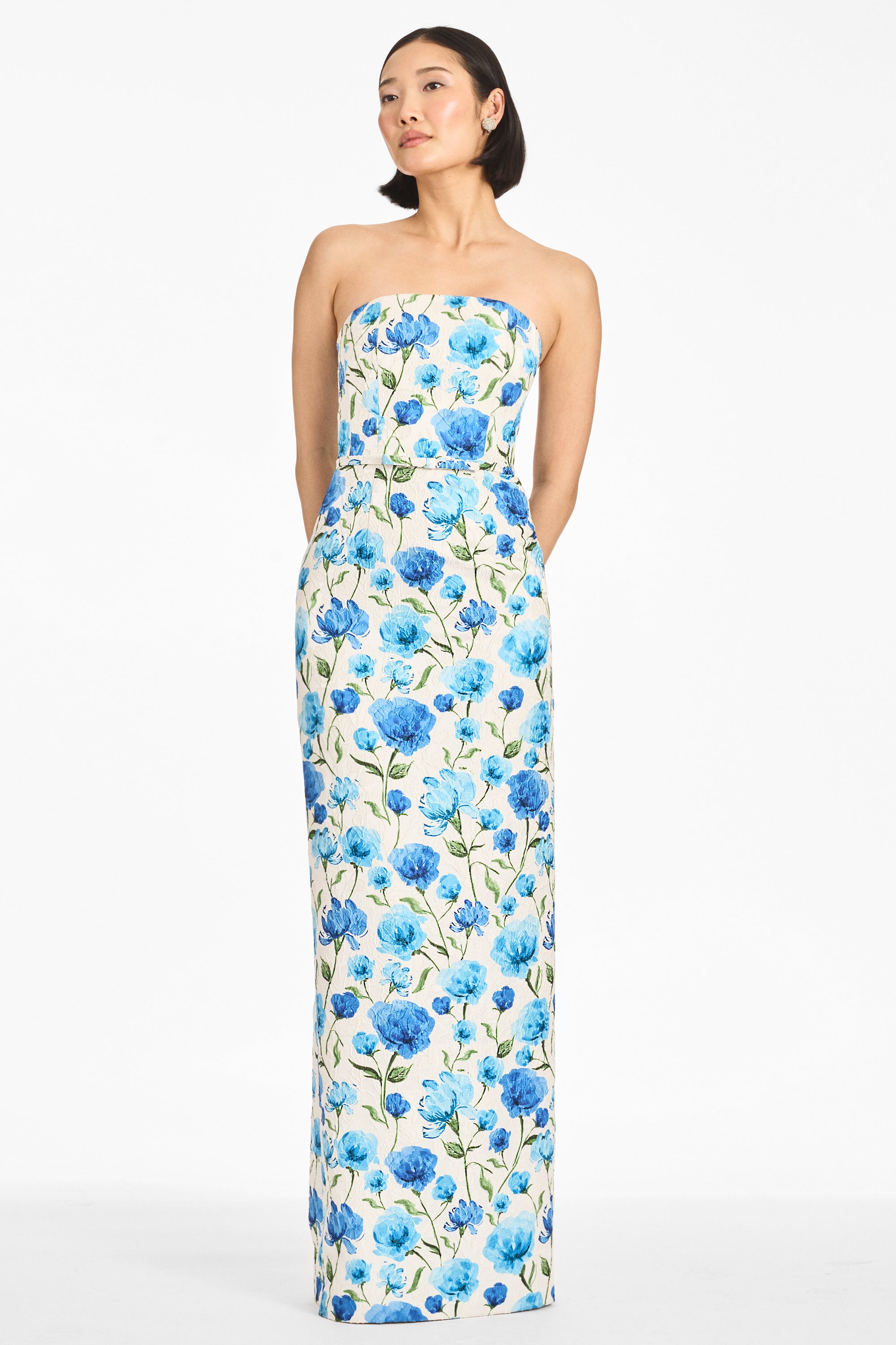 SOPHIA GOWN - SAPPHIRE POPPIES