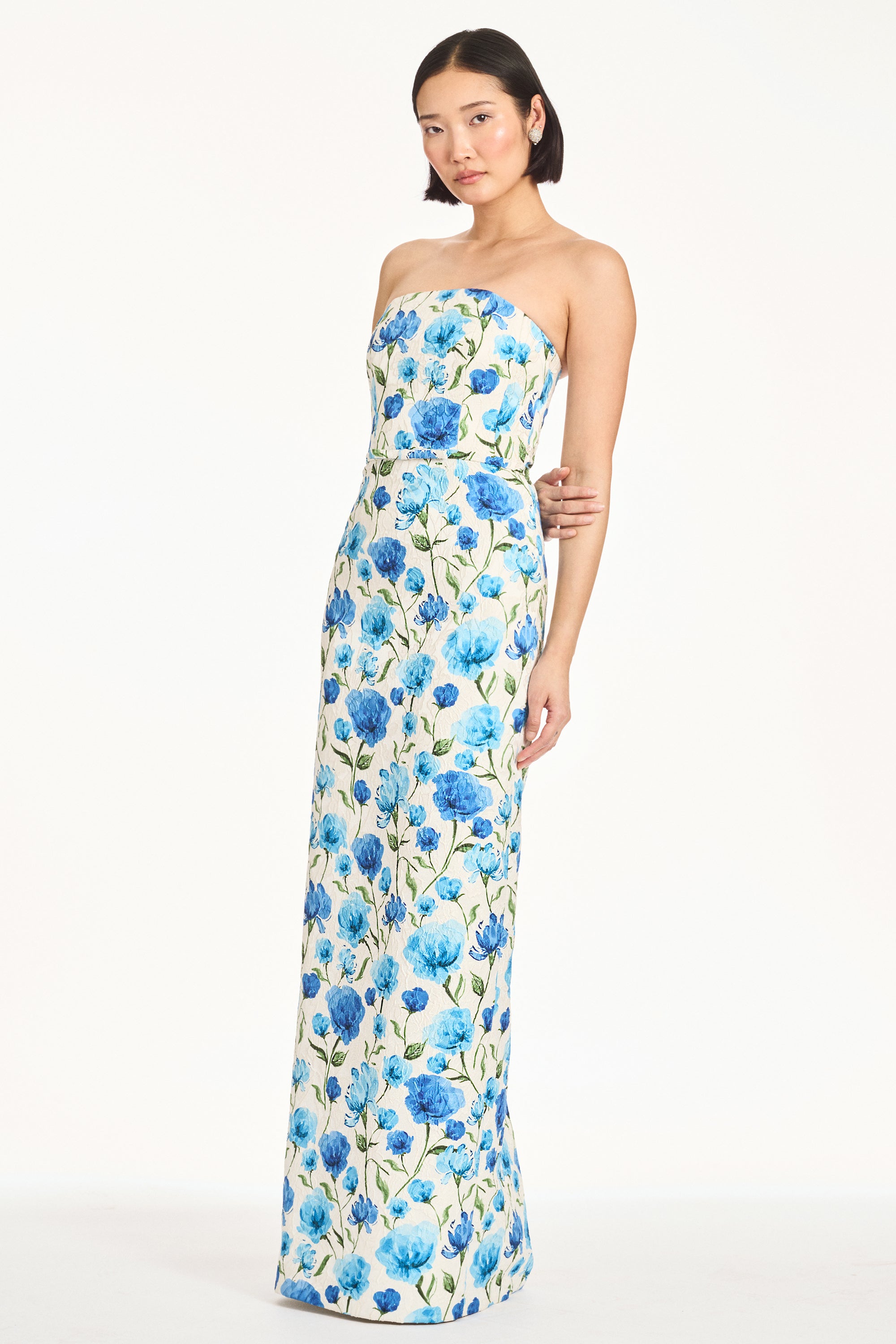 SOPHIA GOWN - SAPPHIRE POPPIES