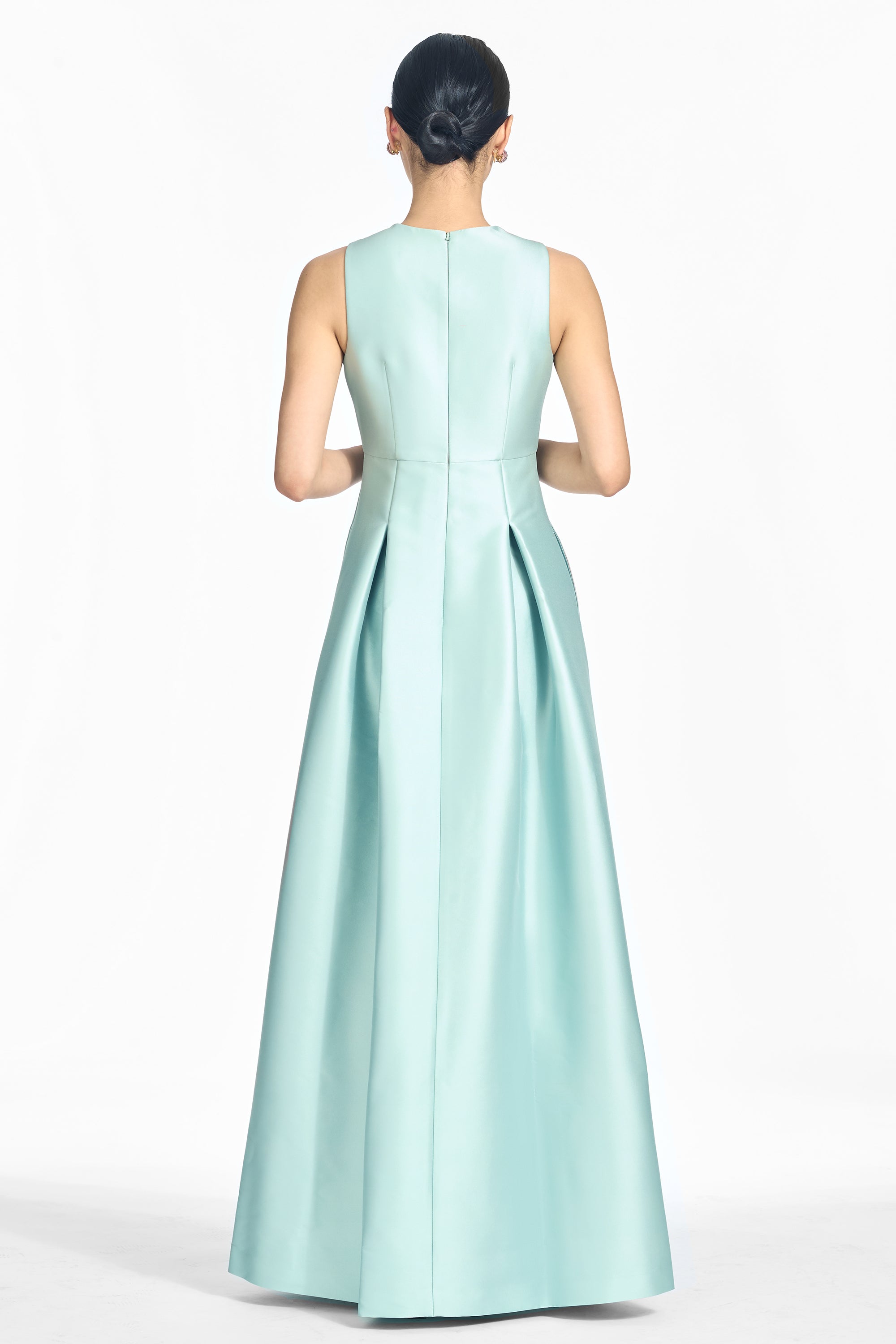 EMBROIDERED BROOKLYNNE GOWN - CELADON