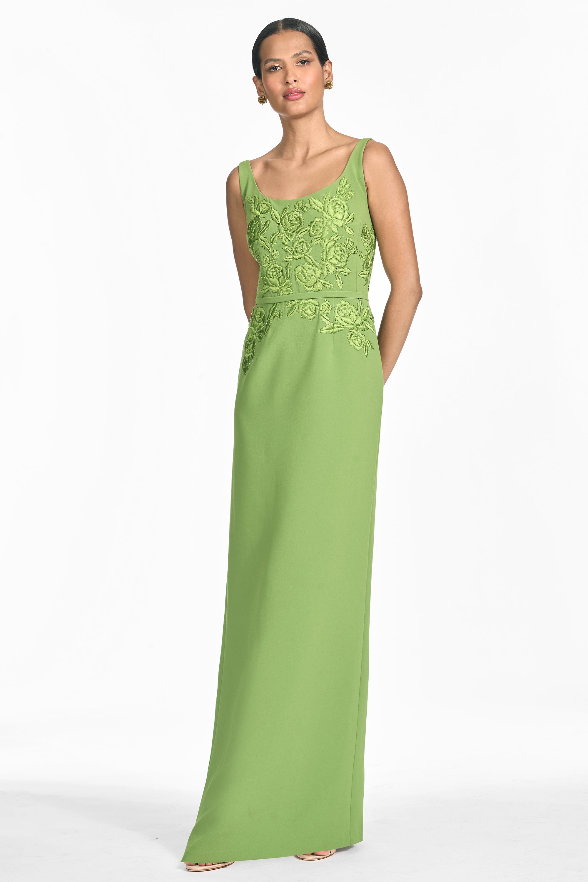 Lana reverie gown   wasabi
