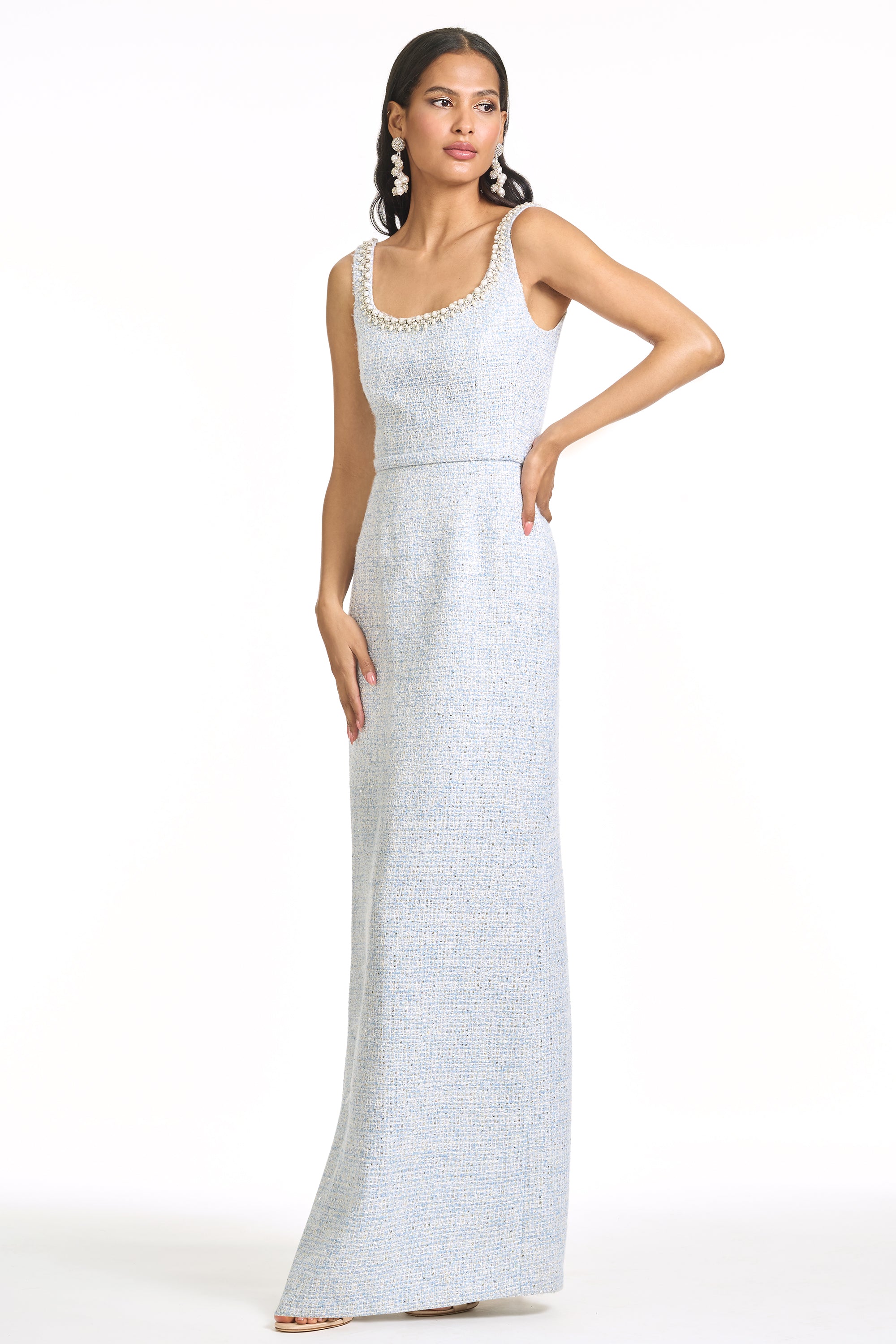 EMBELLISHED LANA GOWN - ICE BLUE