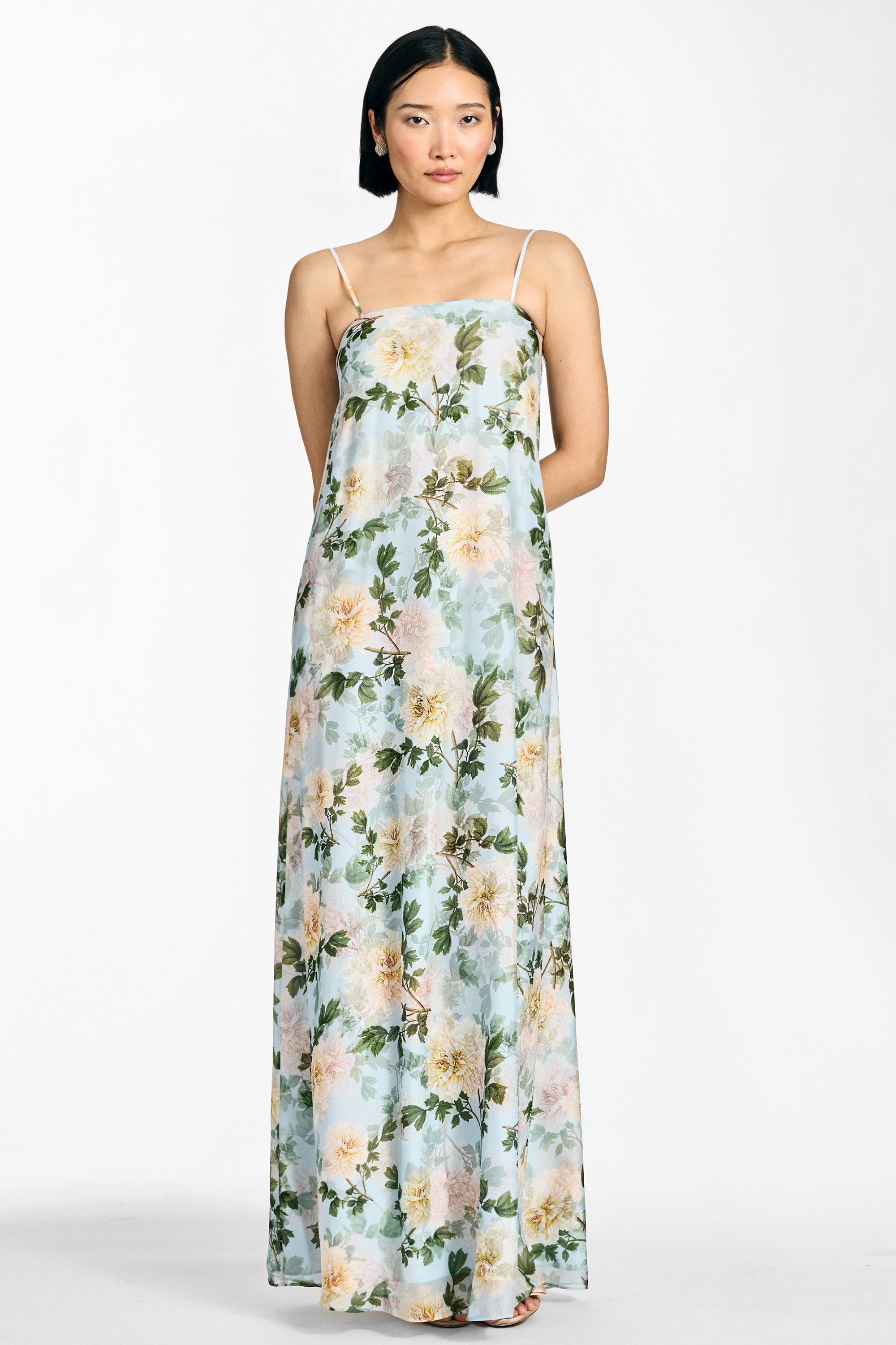 SHELBY GOWN - CLOUD BLUE PEONY