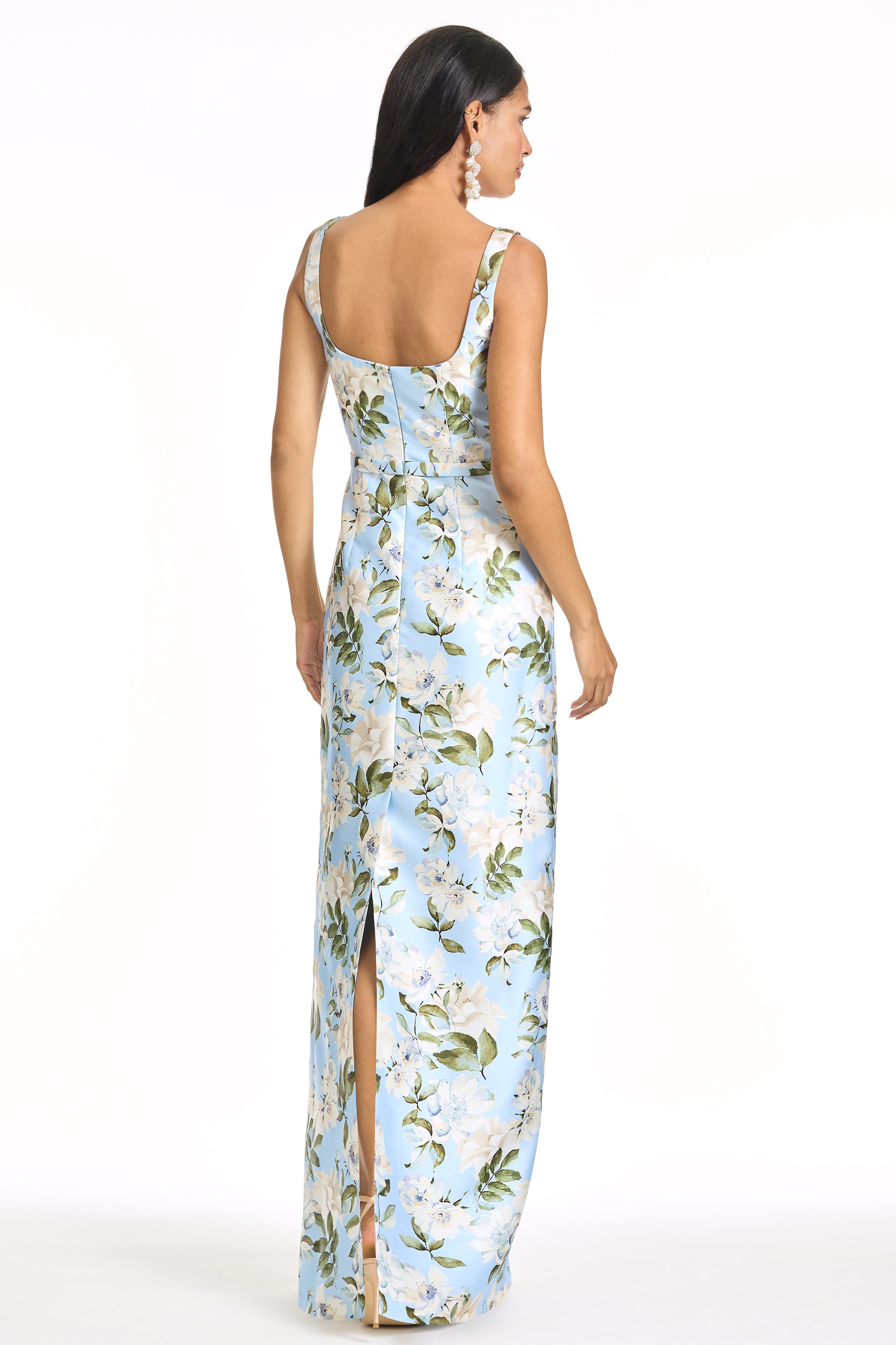 EMBELLISHED LANA GOWN - SKY CAMELLIA