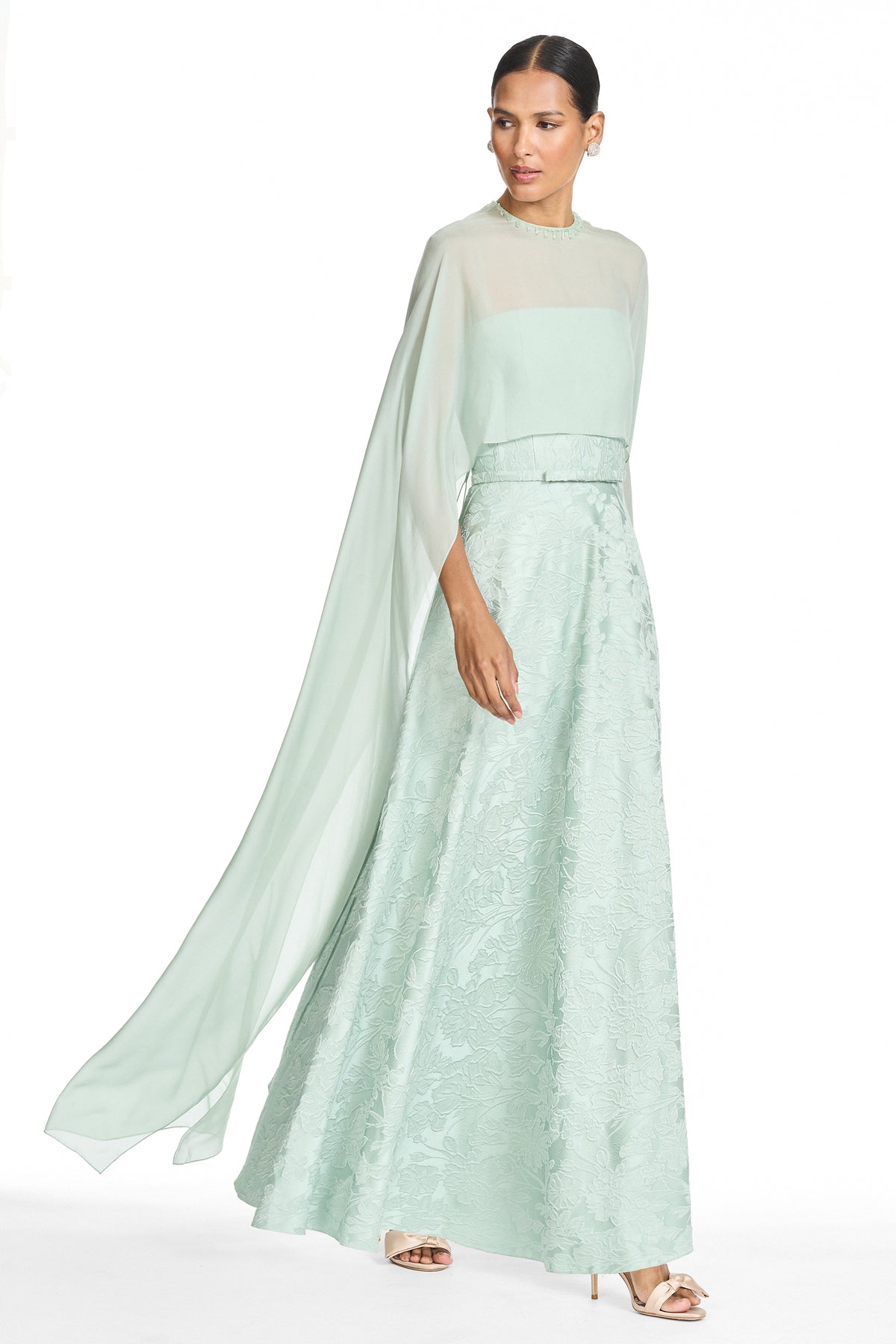 Tinsley cape   celadon