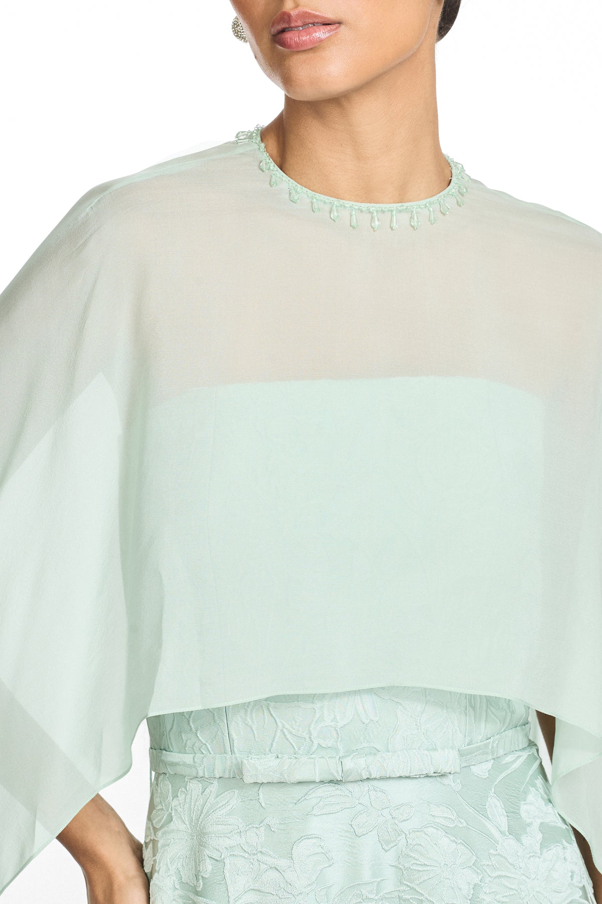 Tinsley cape   celadon