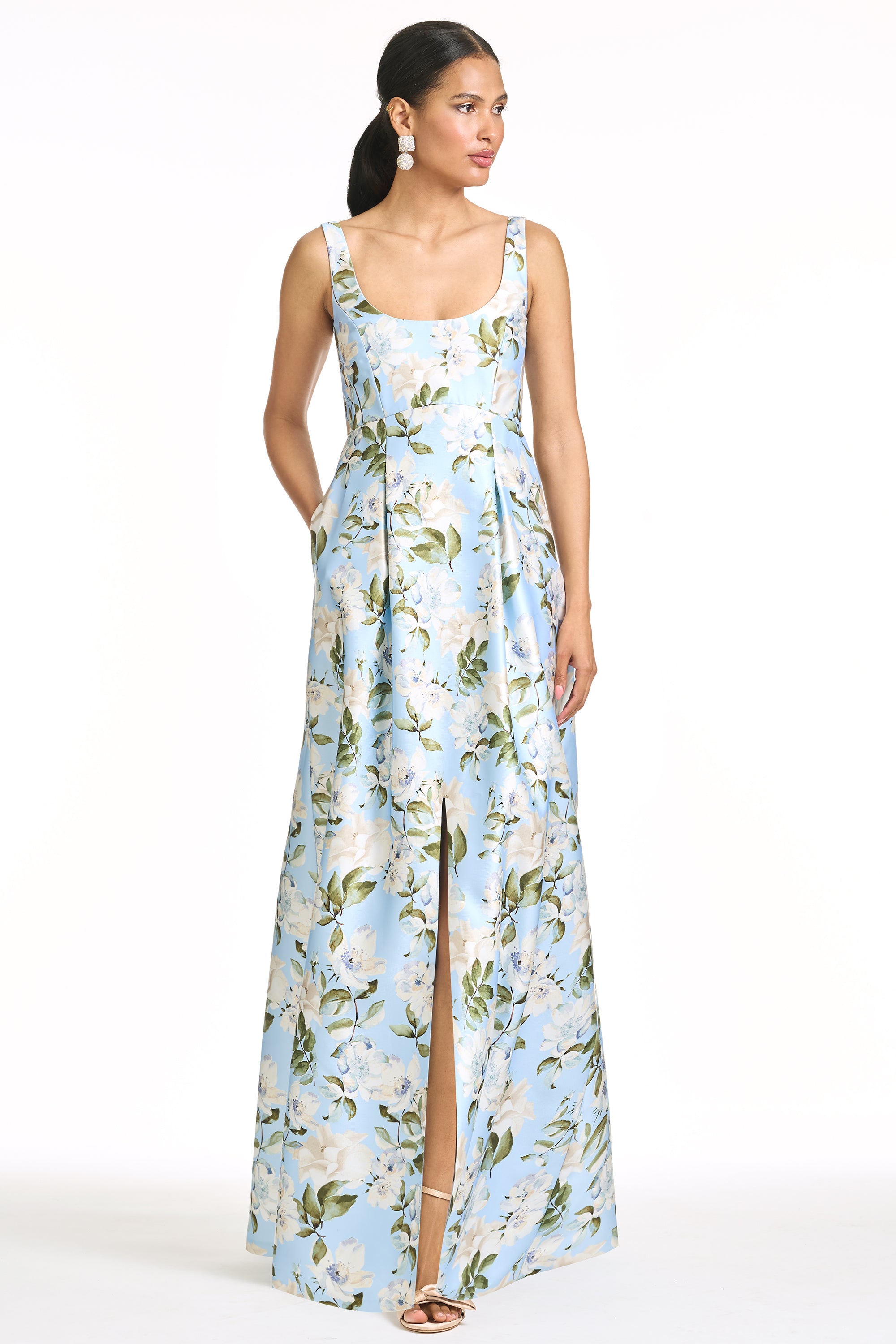 AURORA GOWN - SKY CAMELLIA