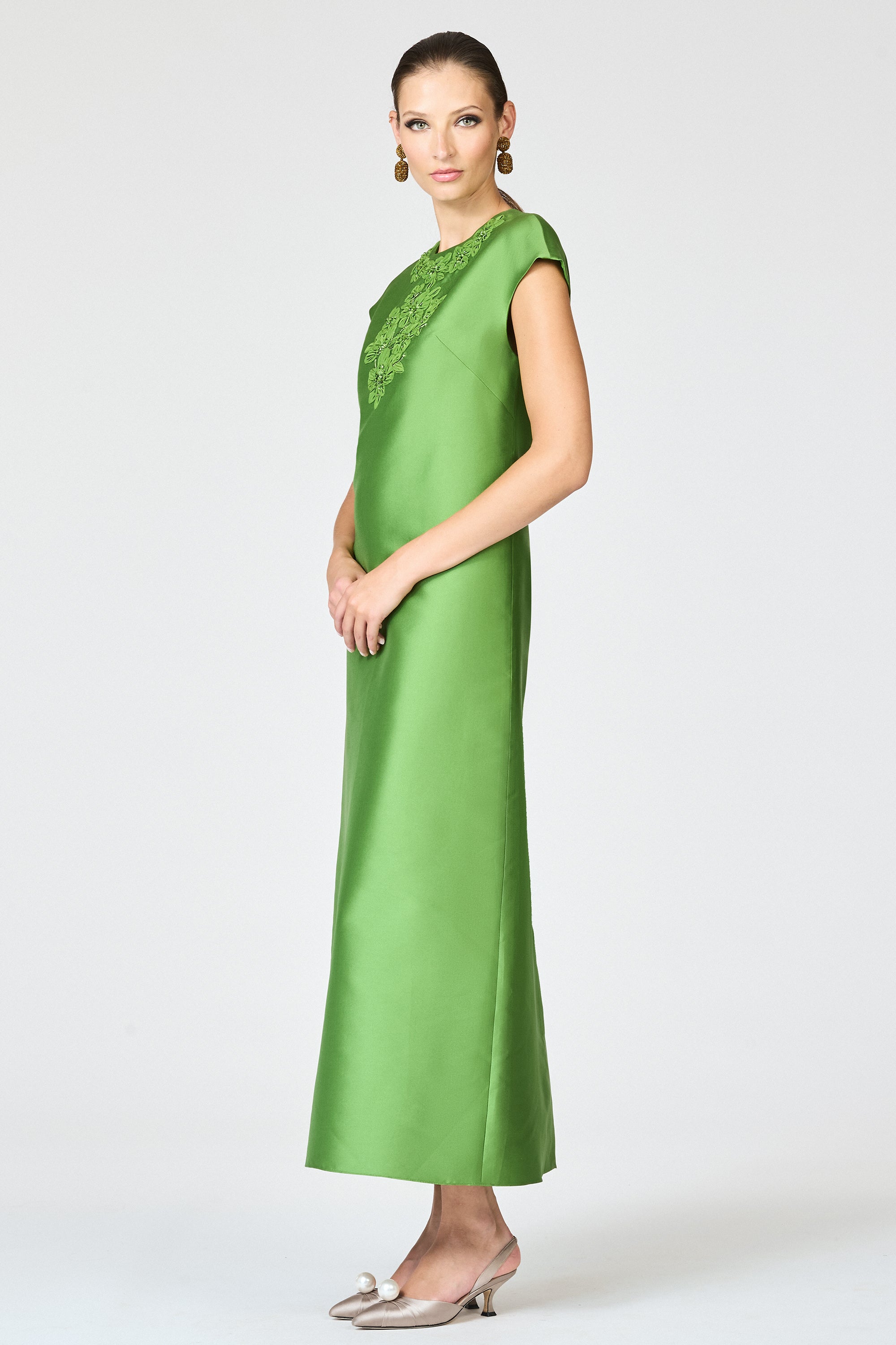 GWENDOLYN GOWN - GREEN GARNET