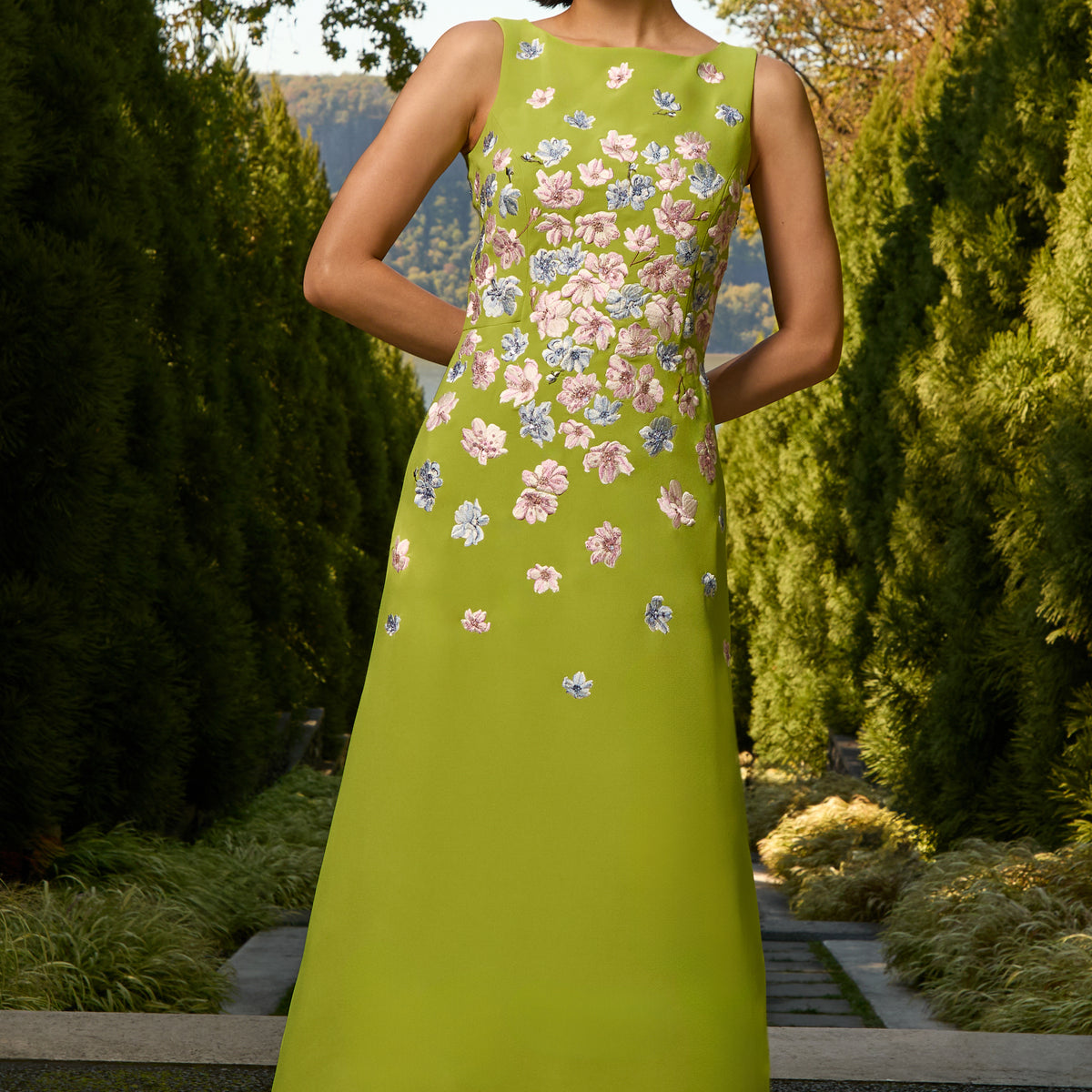 Sachin & Babi Embroidered Razia Gown - PERIDOT