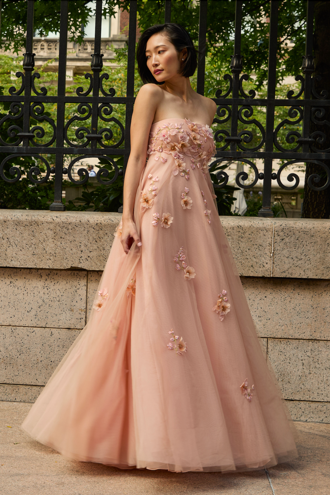 EMBROIDERED SCARLETT GOWN - BLUSH