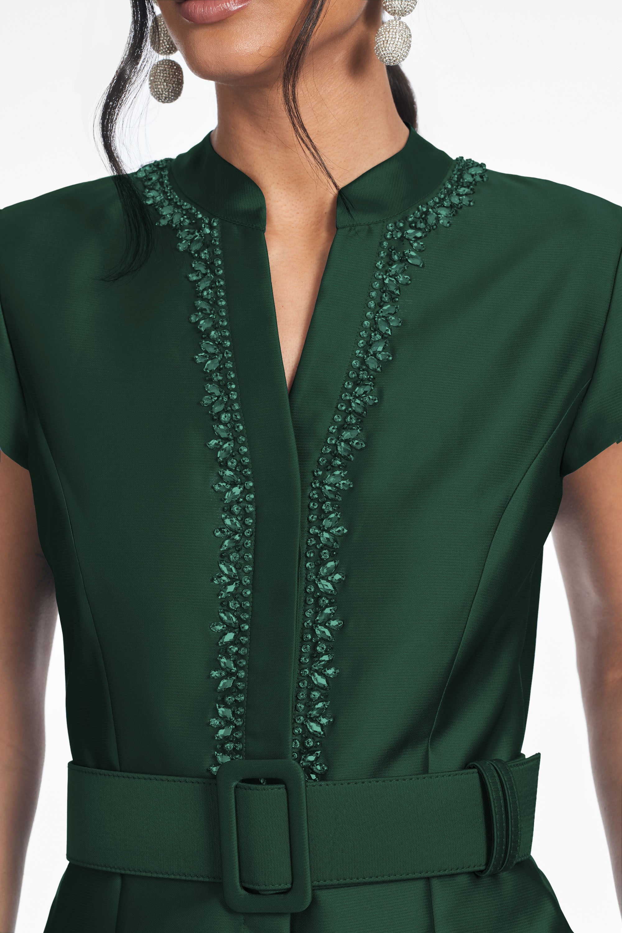 EMBELLISHED MARTA GOWN - LODEN