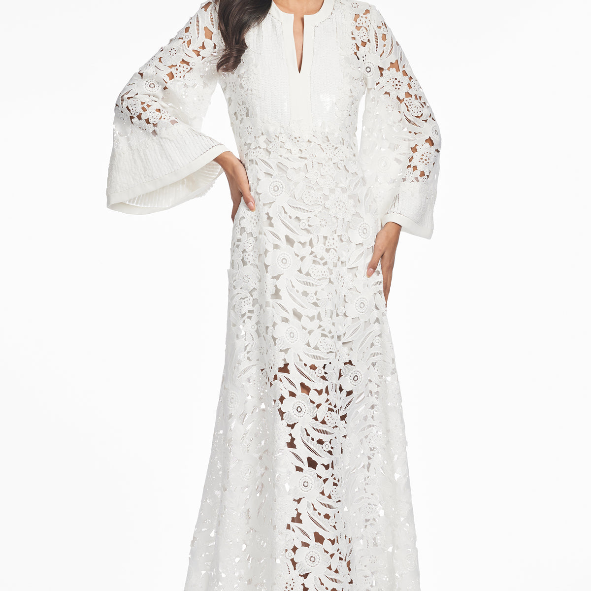 cynthia steffe white lace dress Cynthia Steffe, like new, cream & white lace look sheath