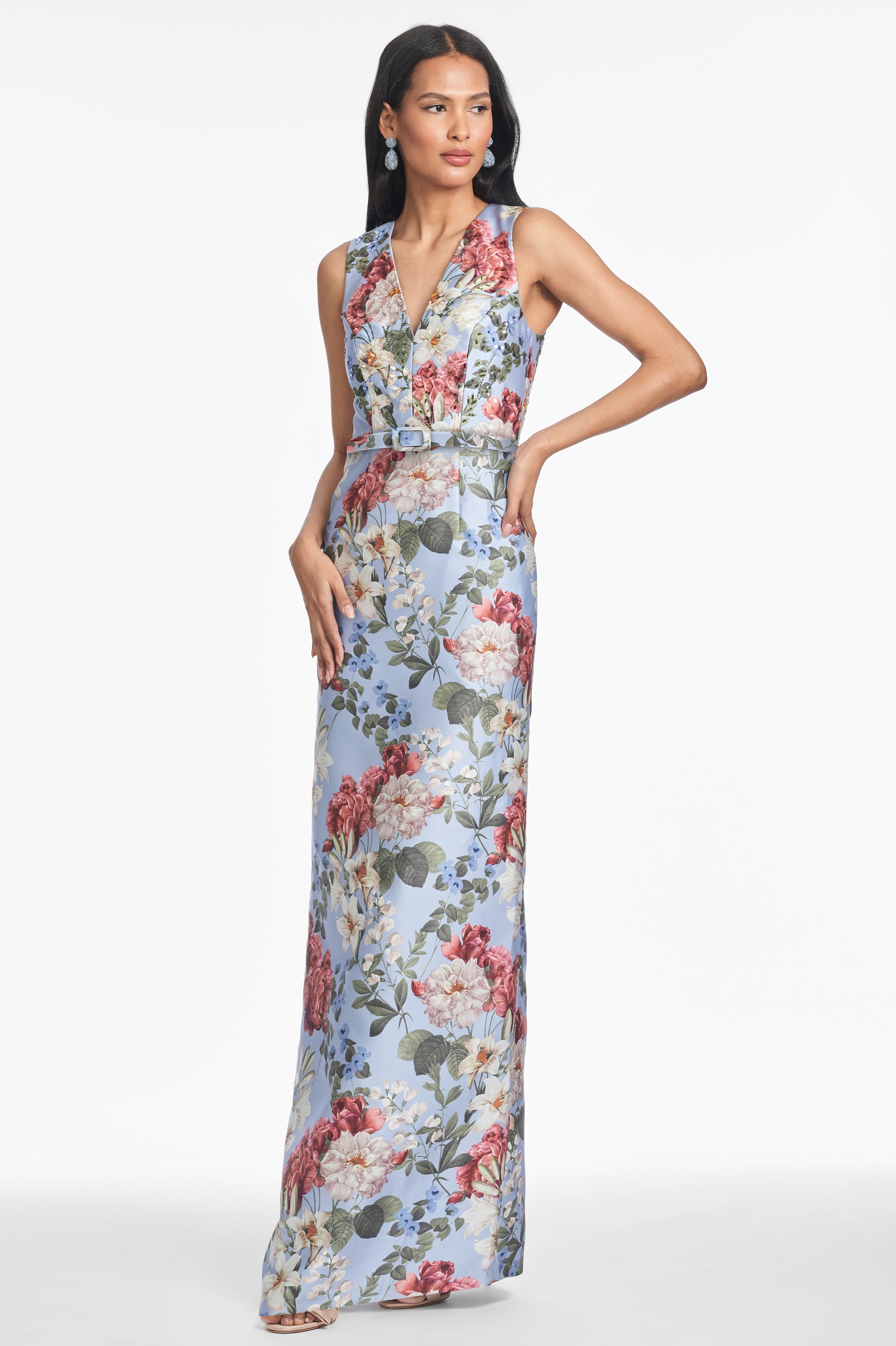 ADELLYN GOWN - POWDER BLUE BOUQUET