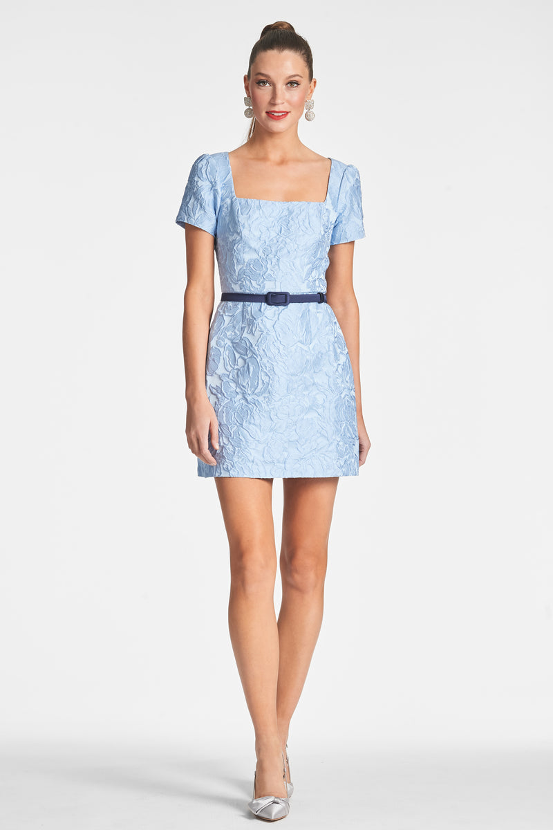 Ice blue sheath best sale dress