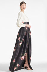 Zoe Gown - Ivory/Noir Blossom