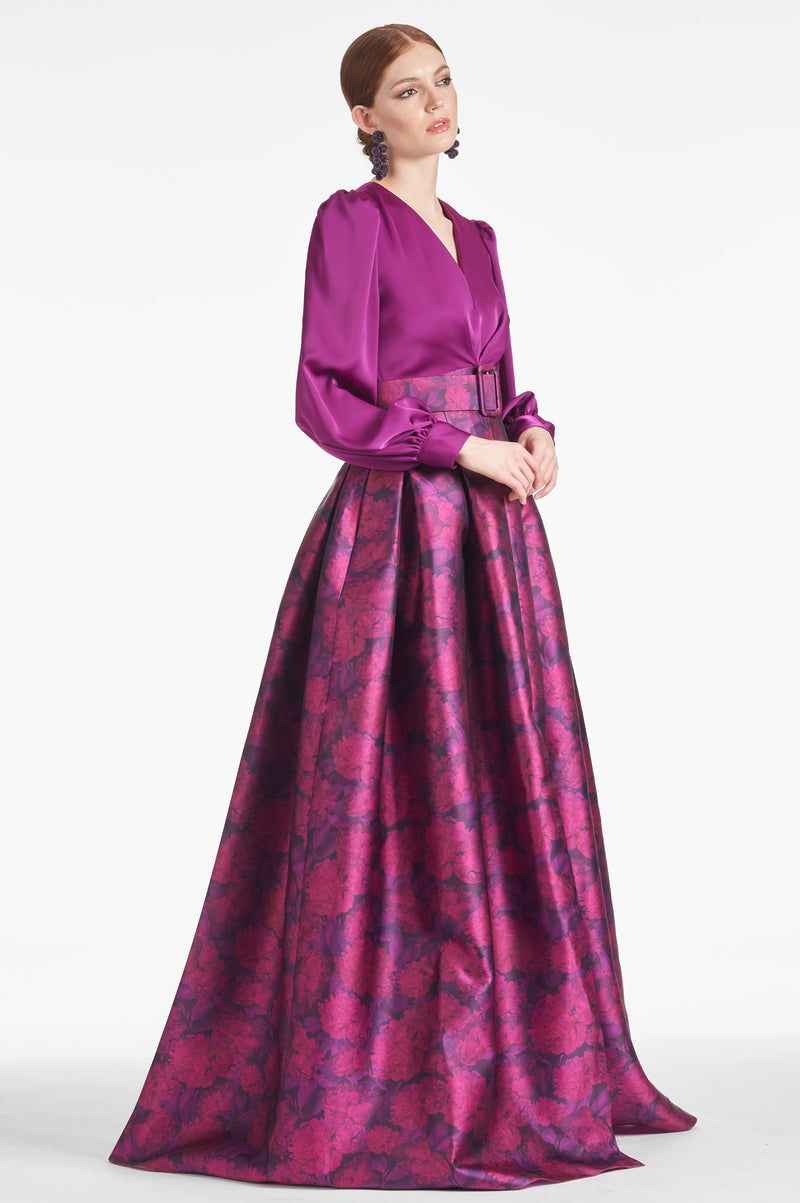 Zoe Gown - Sparkling Grape/Magenta Bloom