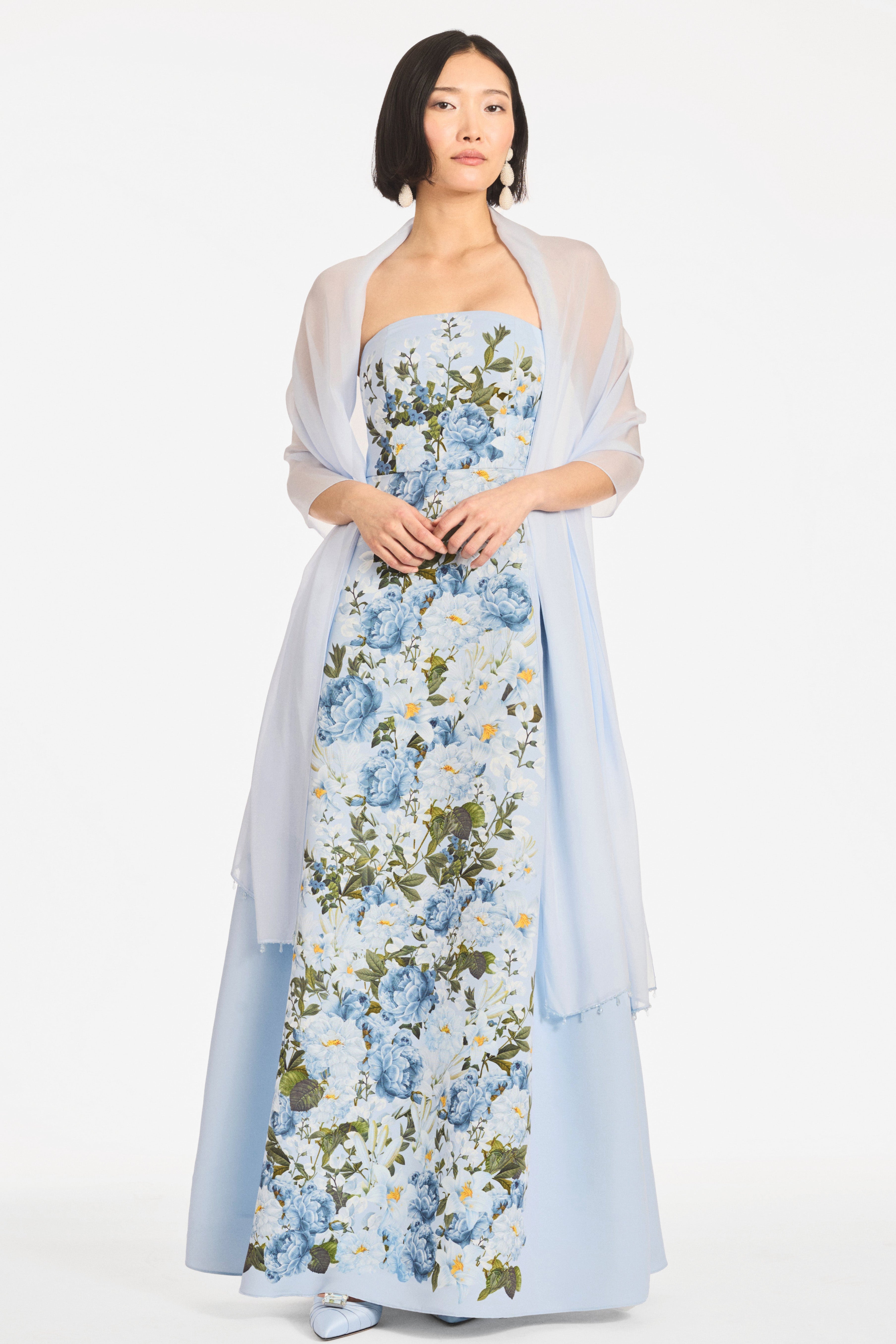 LARISA GOWN - SKY BLUE CASCADE