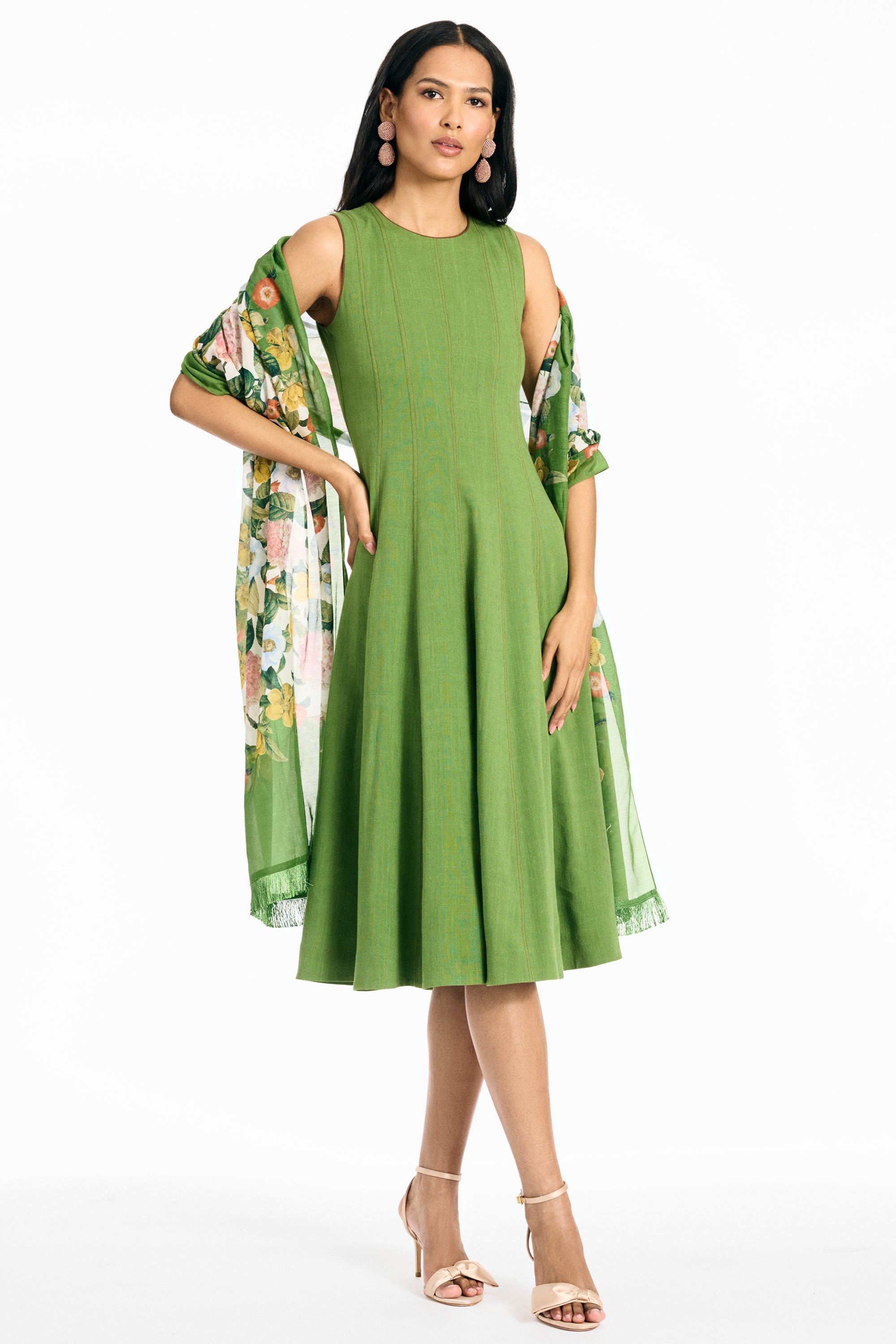 FLORIE SCARF - GREEN GARDENS