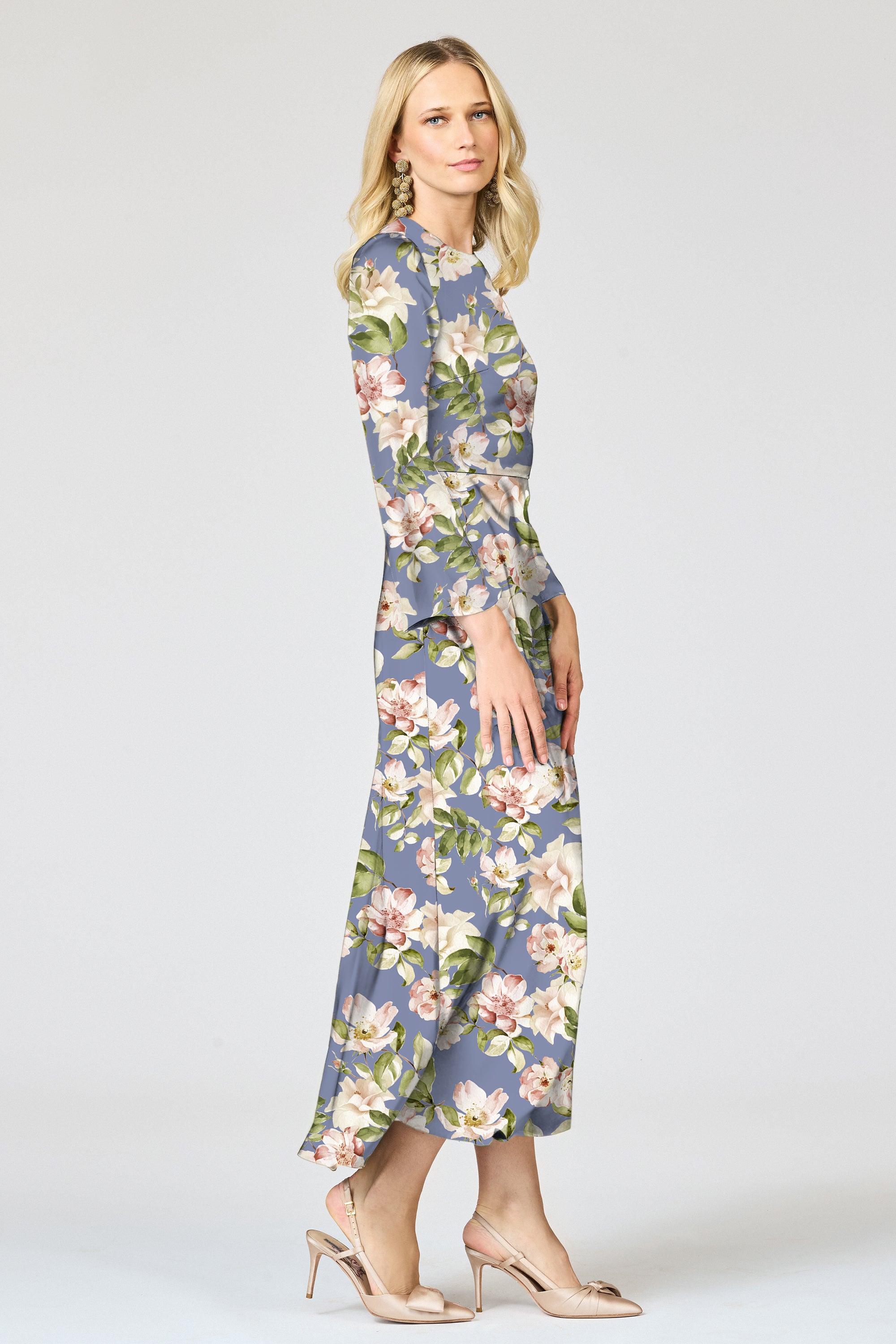 TYRA DRESS - TWILIGHT CAMELLIA