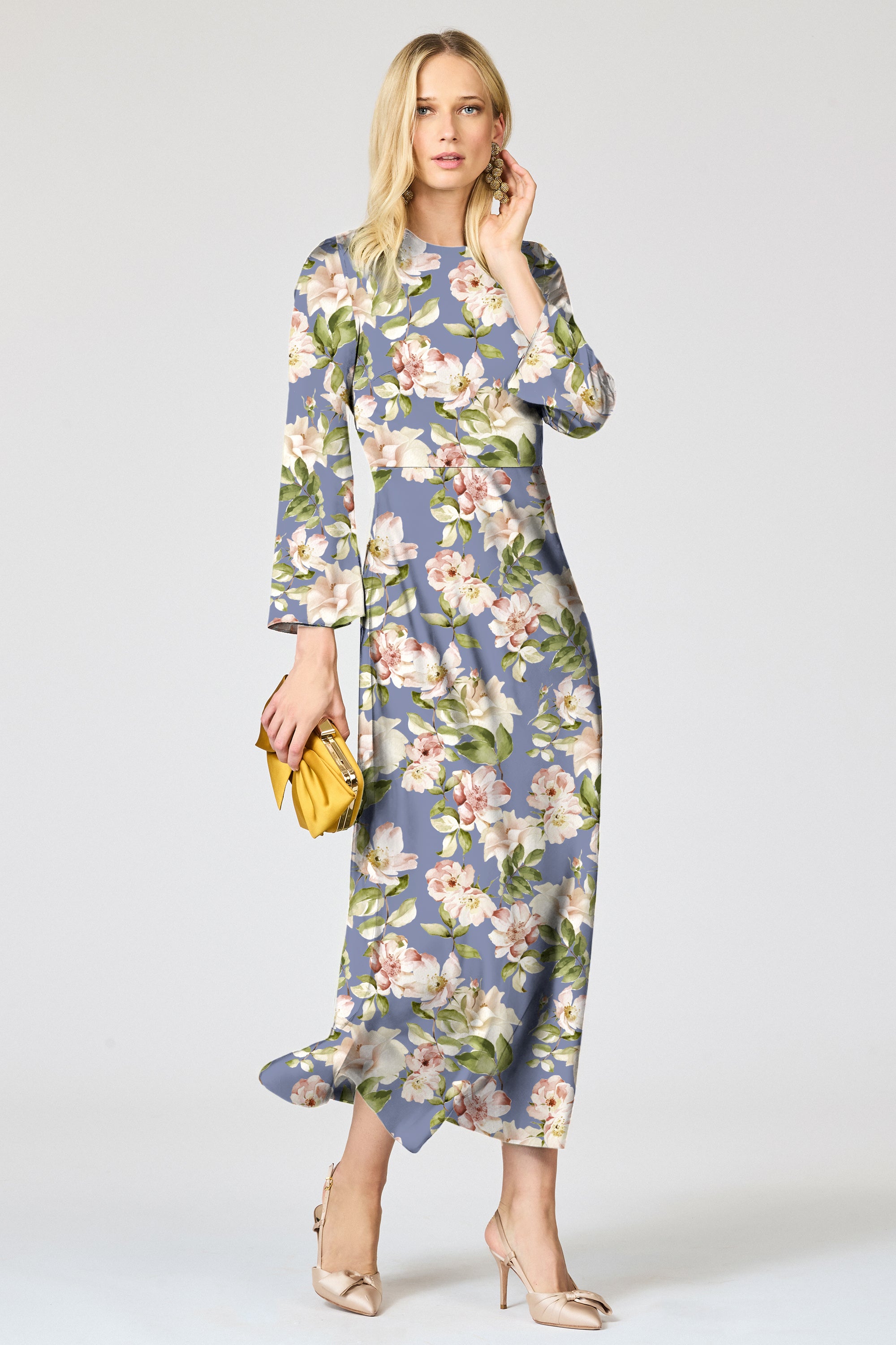 TYRA DRESS - TWILIGHT CAMELLIA