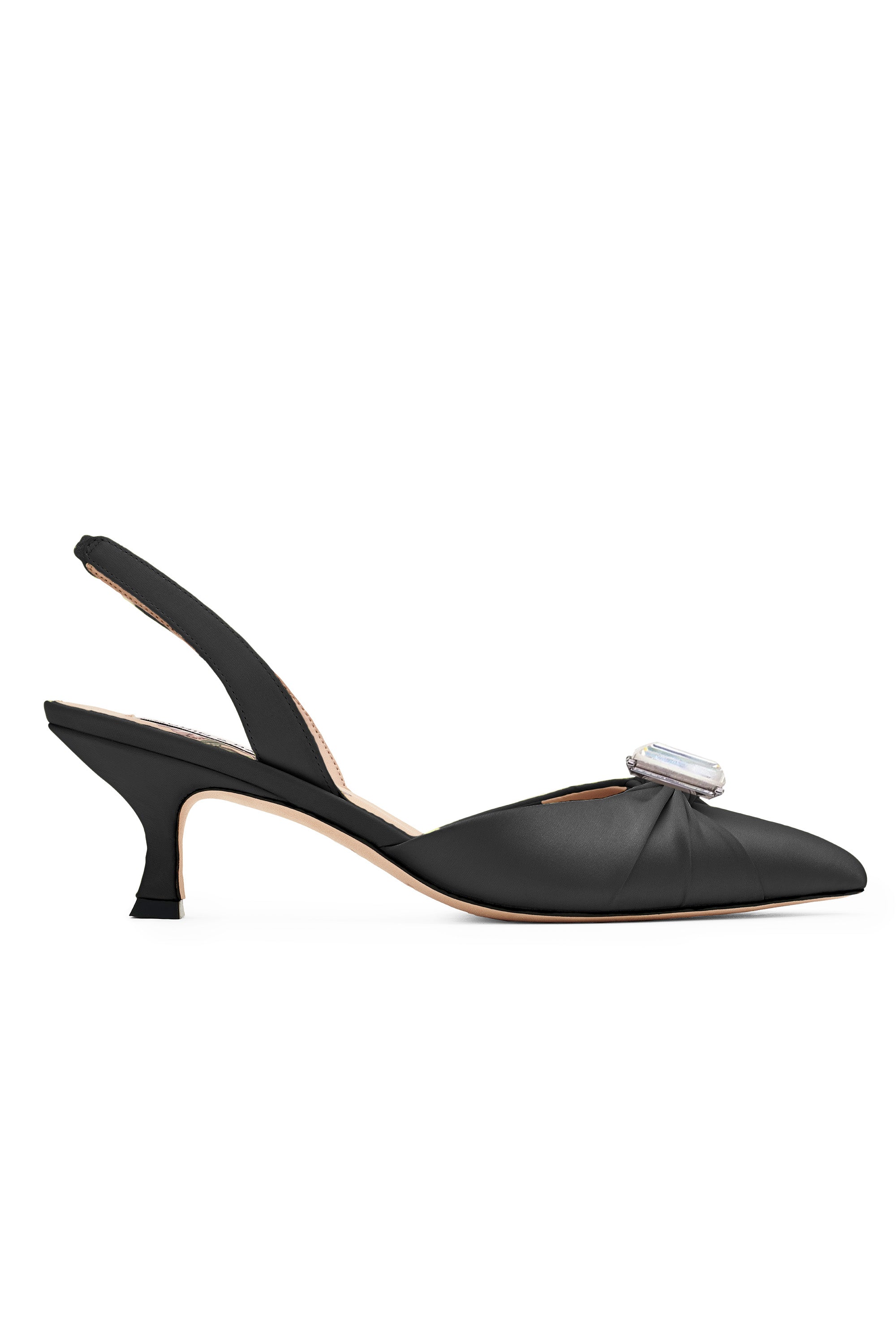 YORK KITTEN HEEL - BLACK