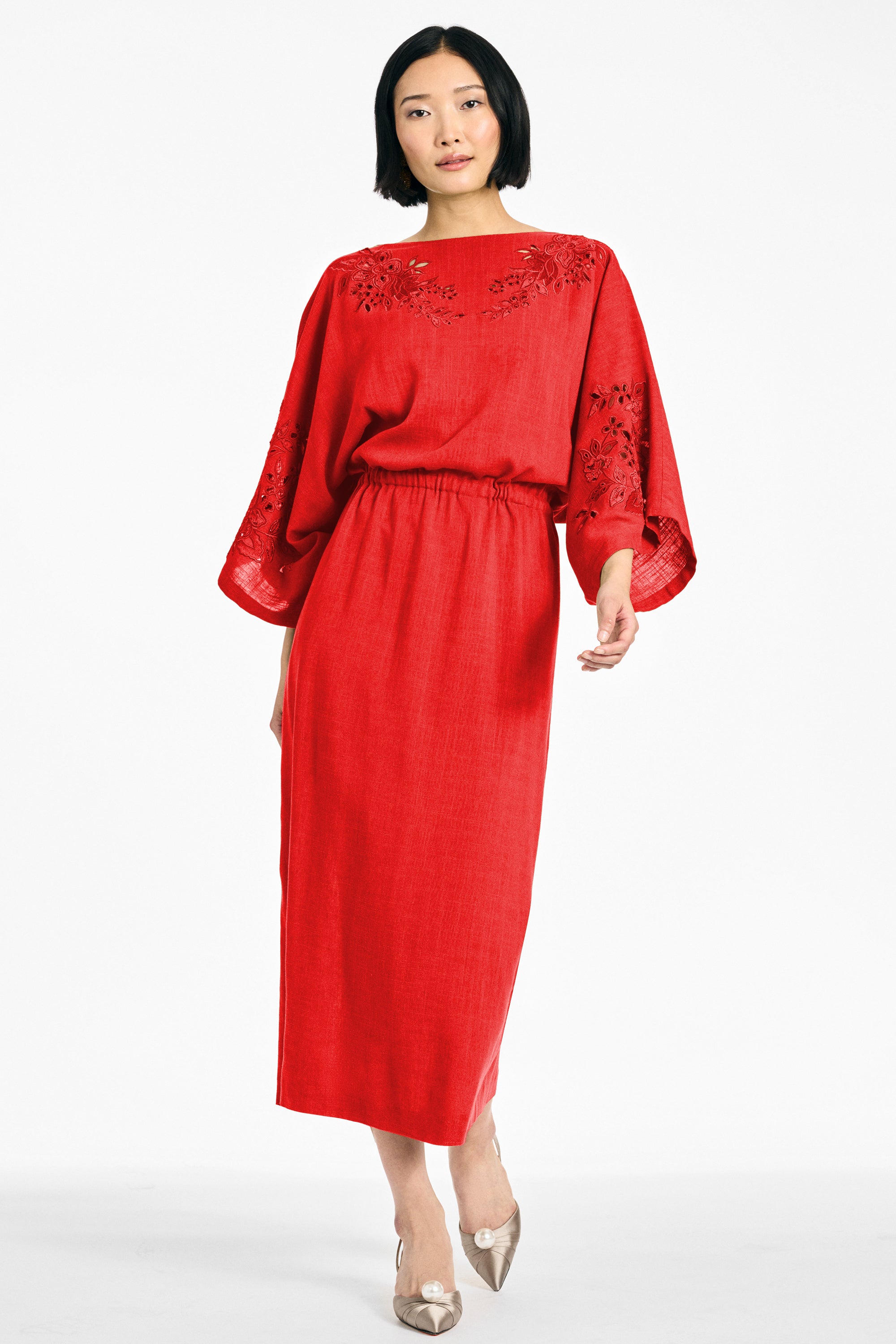 KIERA DRESS - CHERRY