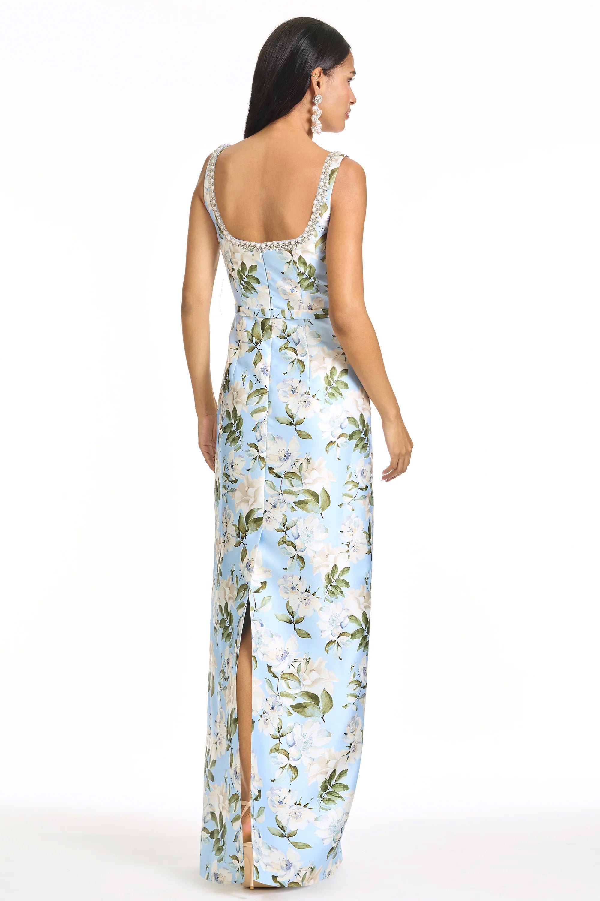 EMBELLISHED LANA GOWN - SKY CAMELLIA