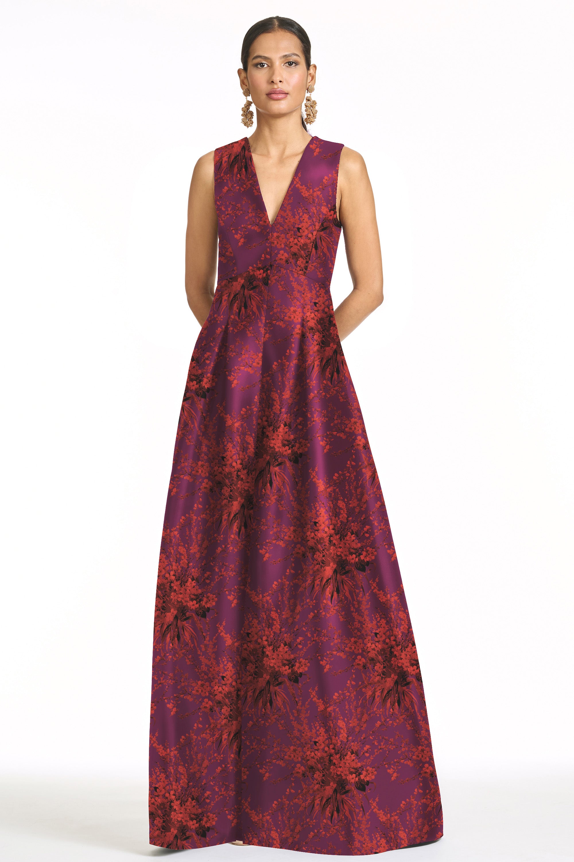 BROOKLYNNE GOWN - RASPBERRY BOUQUET MULTI