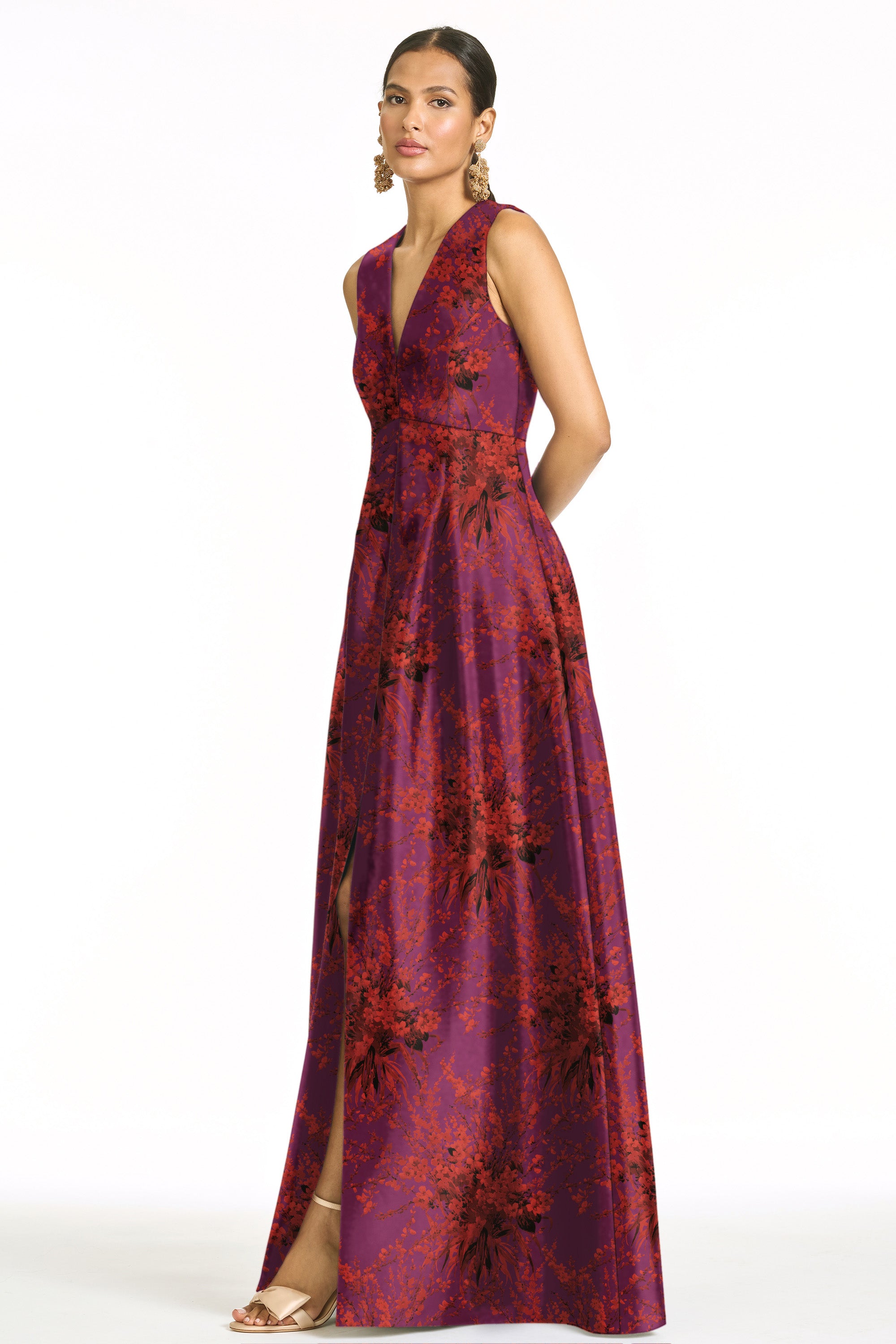 BROOKLYNNE GOWN - RASPBERRY BOUQUET MULTI