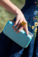 On the Rocks Clutch - Swiss Blue