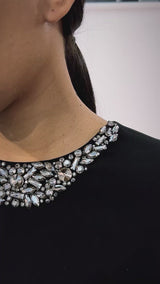 Desdemona Gown - Black/Emerald