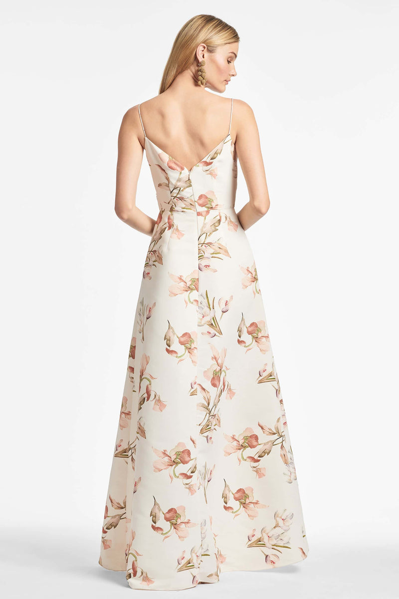 Abby Gown in Eggshell Venetia Petals - Sachin & Babi