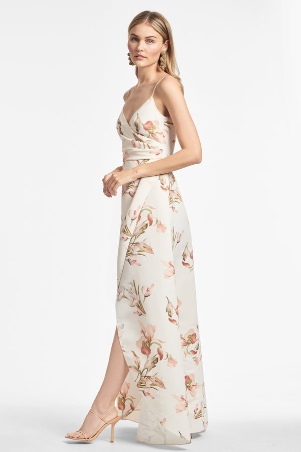 Abby Gown - Eggshell Venetia Petals - Final Sale