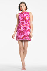 Addy Dress - French Pink Watercolor - Final Sale