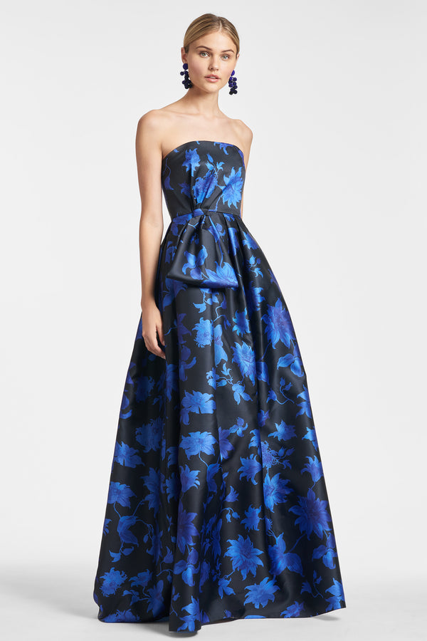 Ainsley Gown - Royal Blue Dalia Multi - Final Sale