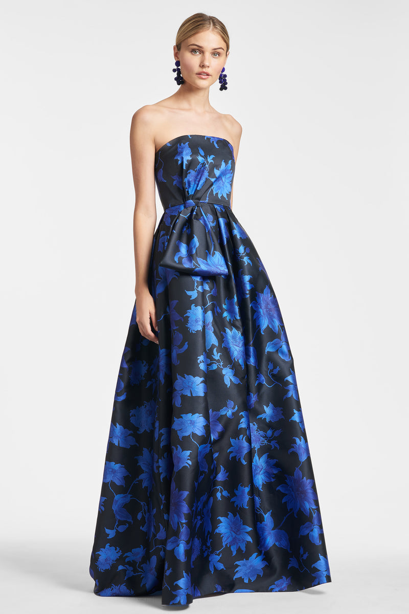 Ainsley Gown - Royal Blue Dalia Multi - Final Sale