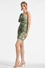 Amelia Dress - Olive Venetia Petals - Final Sale